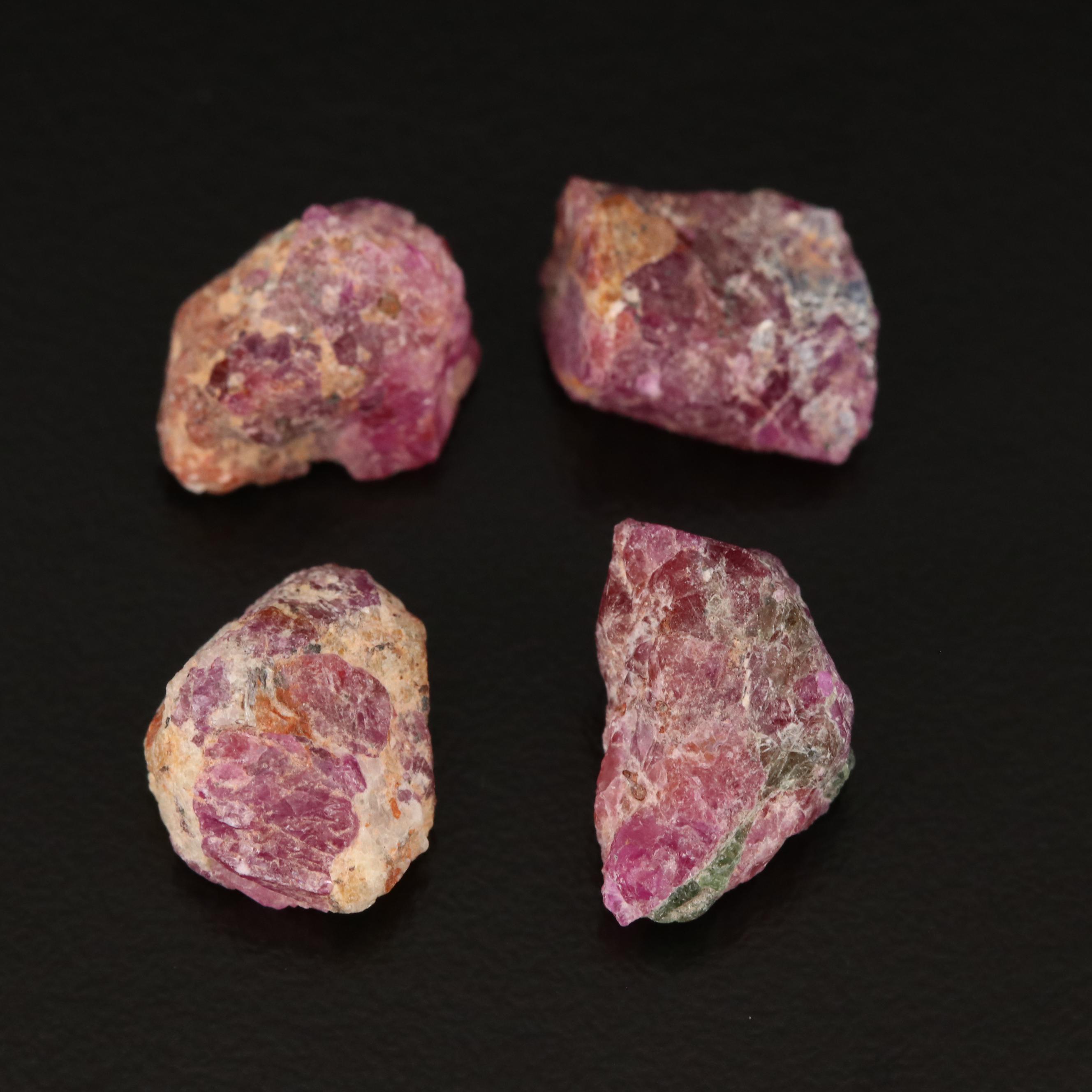 Loose 25.09 CTW Rough Cut Corundums