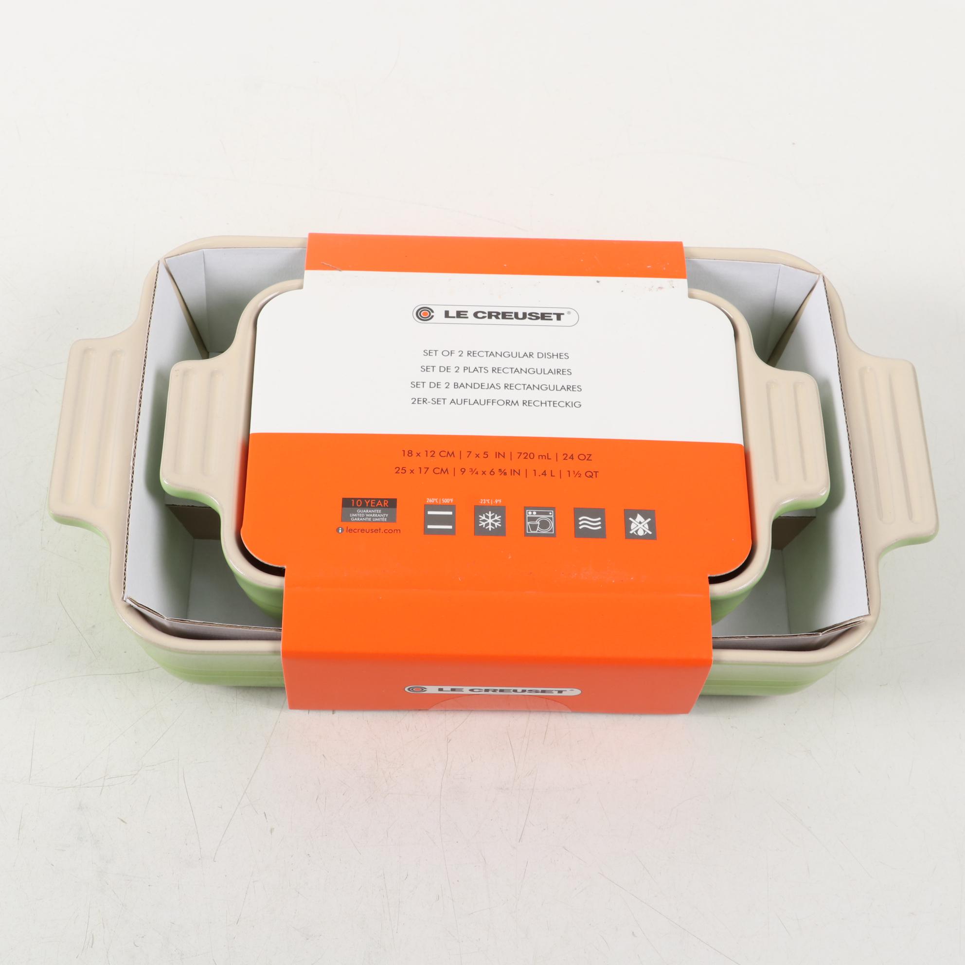 Le Creuset Kiwi Rectangular Stoneware Baking Dishes