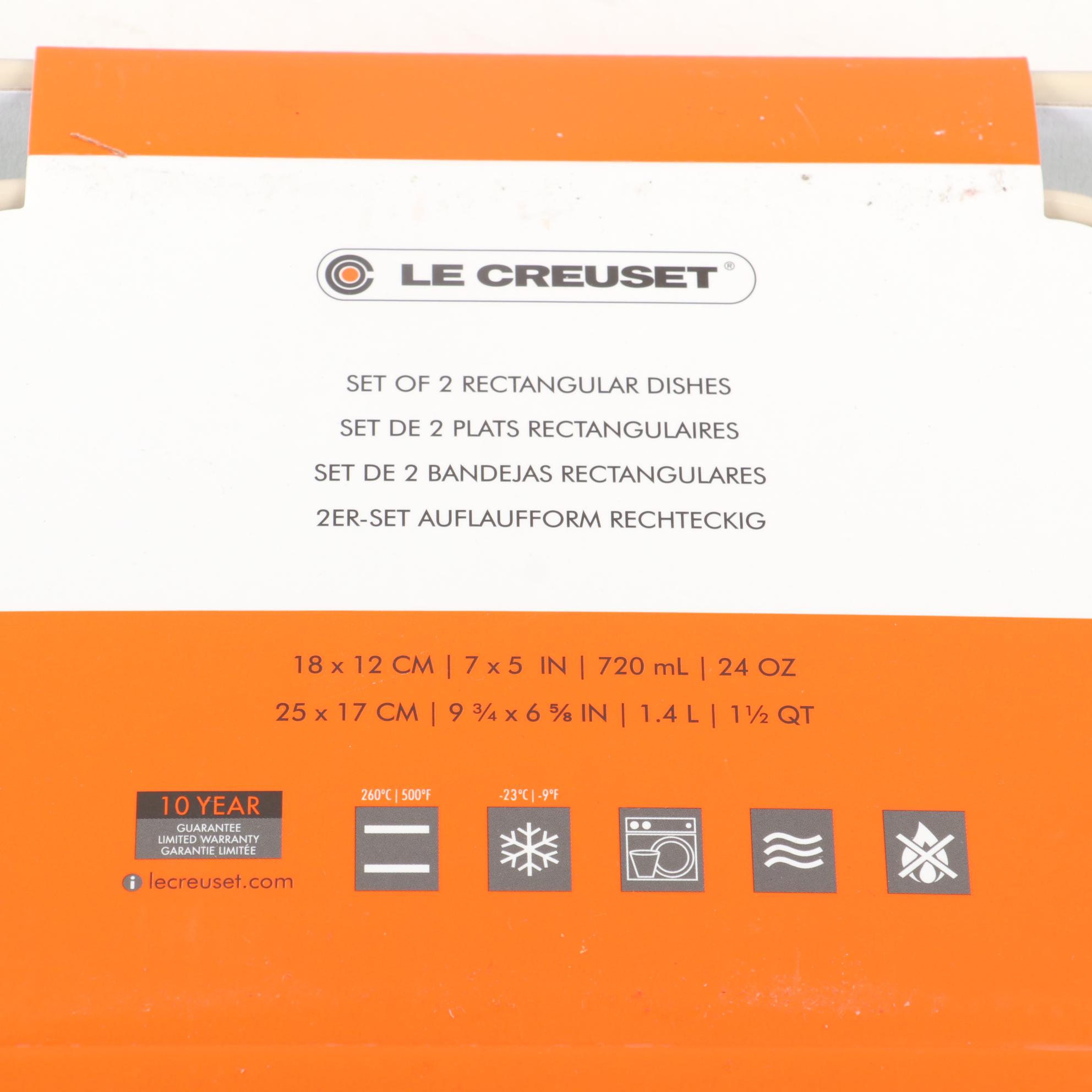 Le Creuset Kiwi Rectangular Stoneware Baking Dishes