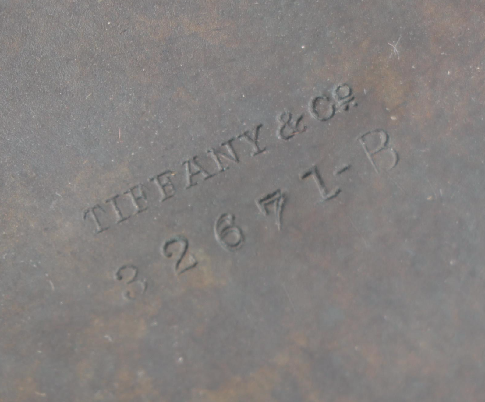 Tiffany Studios Linenfold Glass Lamp Shade with Malachite Lamp Base