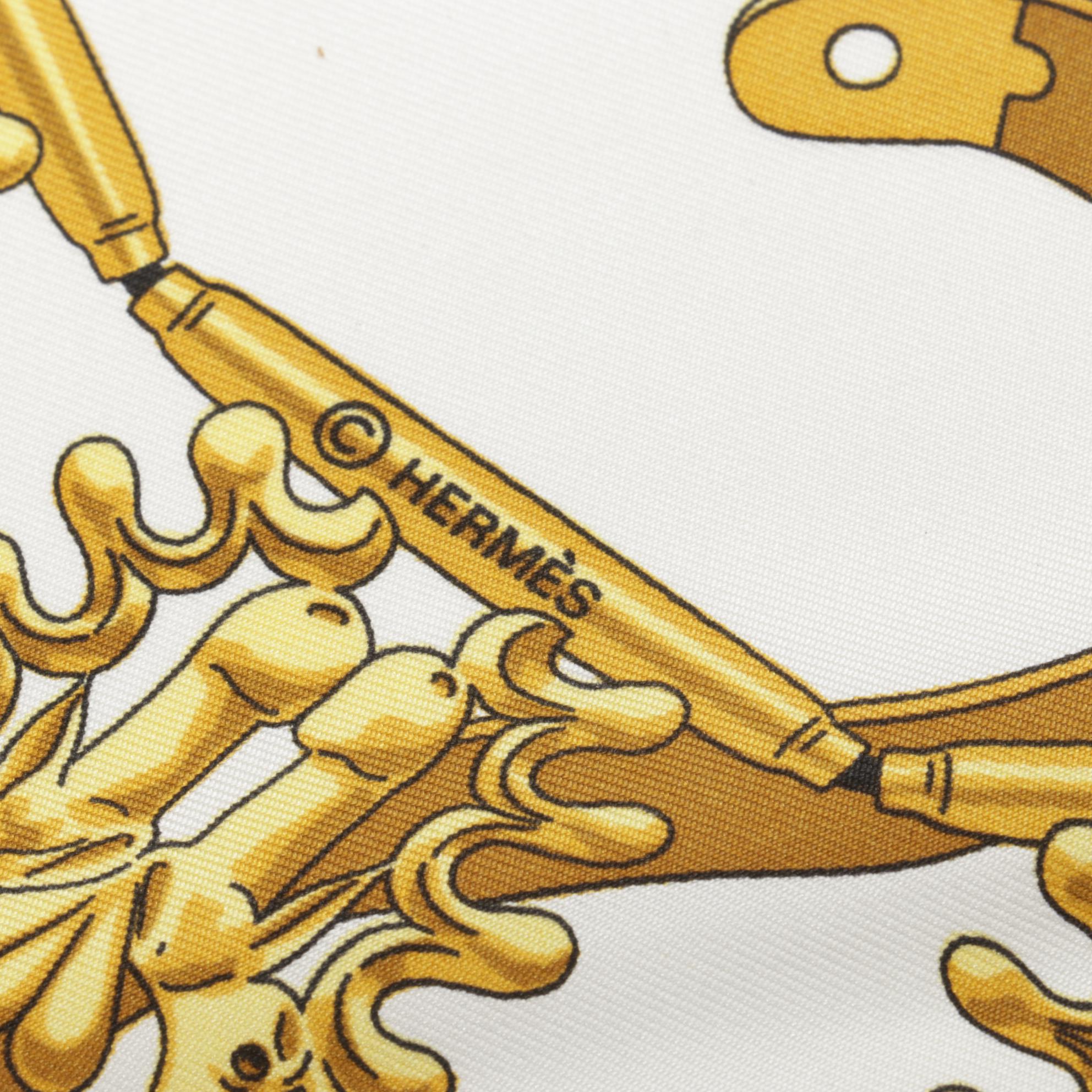 Hermès "Les Cavaliers D'Or" Silk Twill Scarf