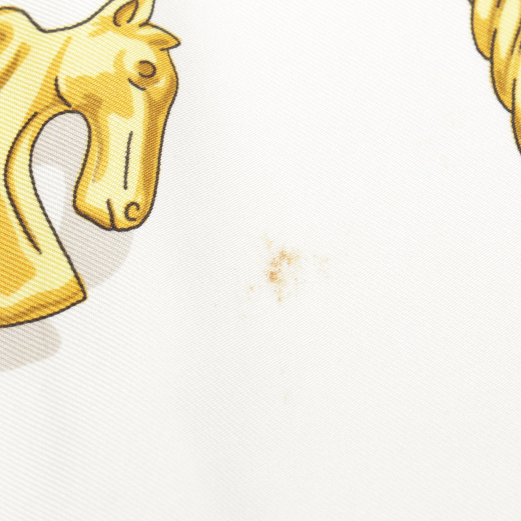 Hermès "Les Cavaliers D'Or" Silk Twill Scarf