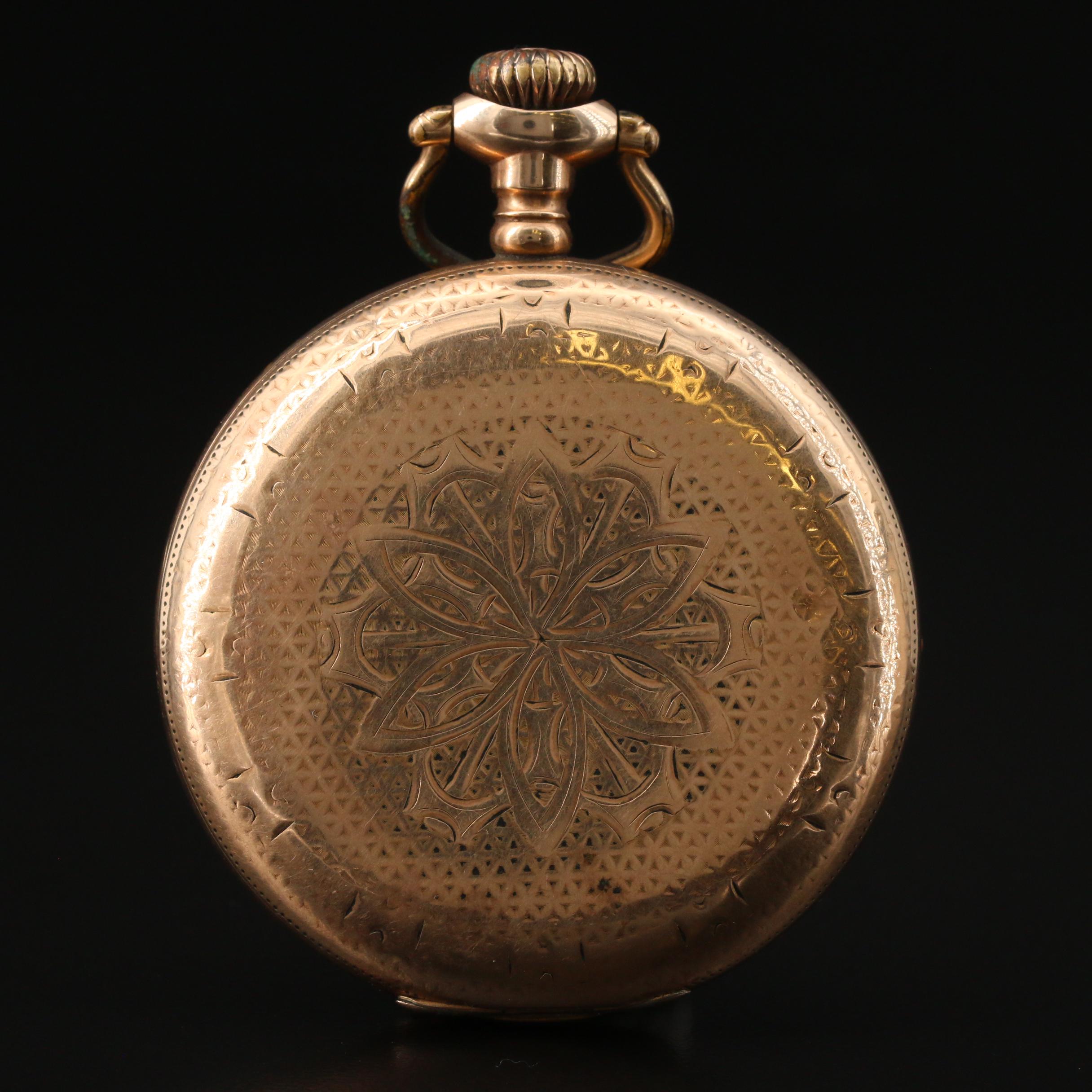 Antique Burlington Special Pocket Watch with Classic Montgomery Railroad Dial
