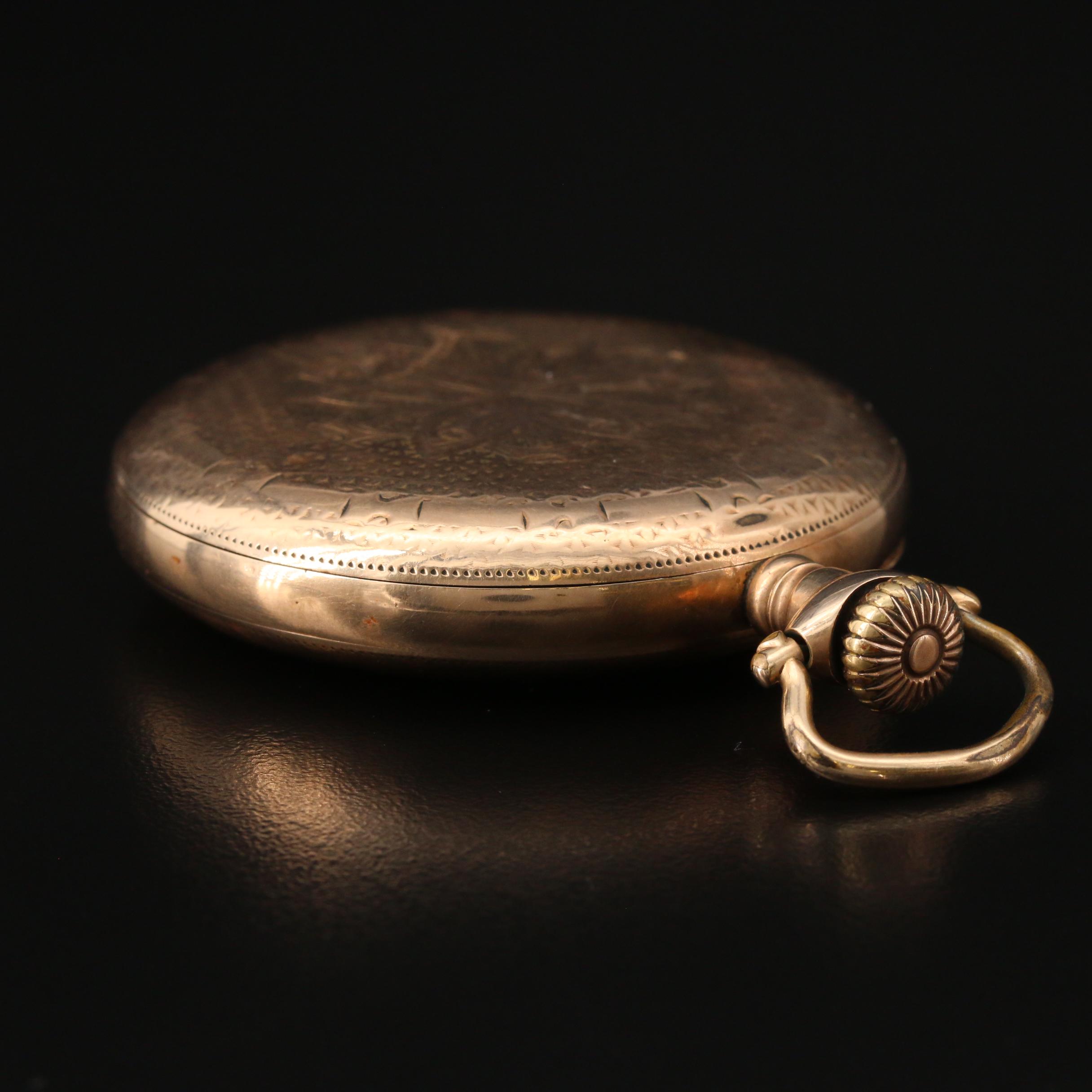 Antique Burlington Special Pocket Watch with Classic Montgomery Railroad Dial