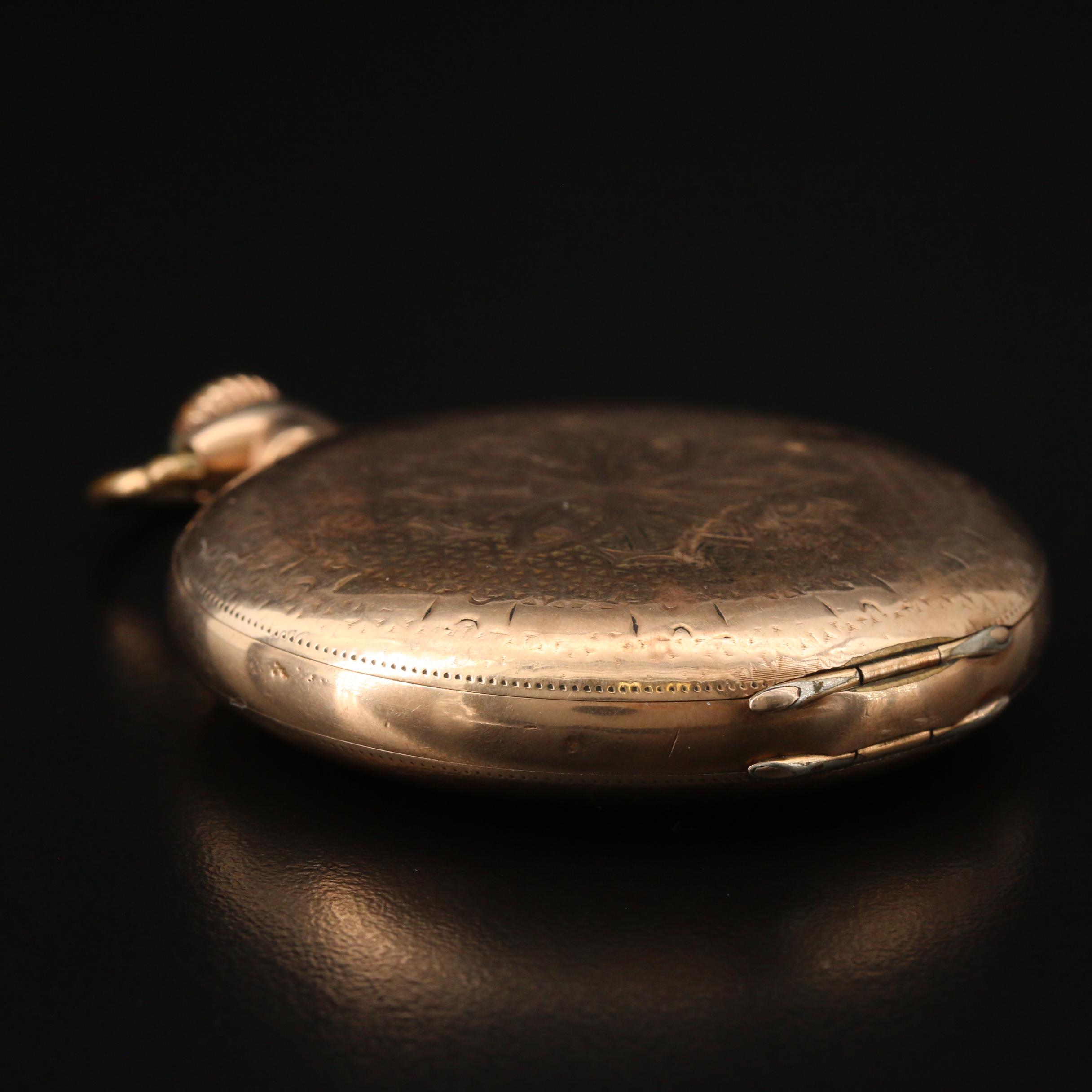 Antique Burlington Special Pocket Watch with Classic Montgomery Railroad Dial