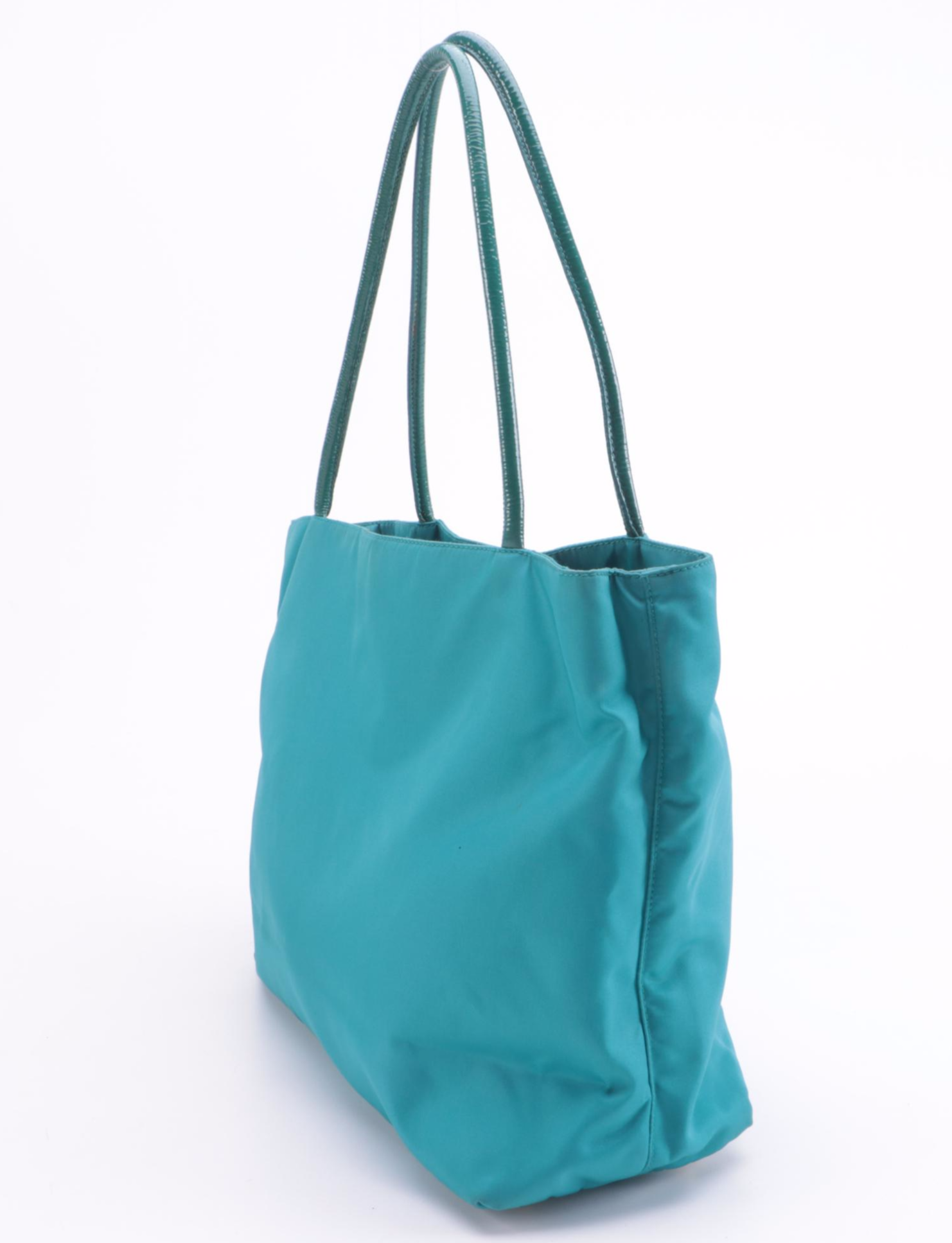Prada Tessuto City Tote in Turquoise Nylon