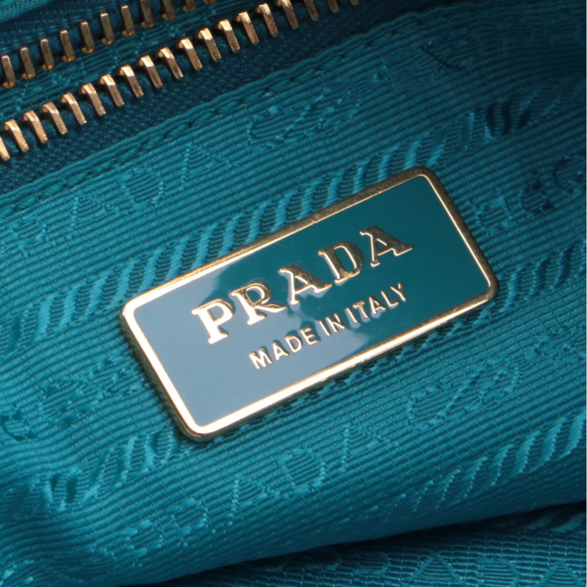 Prada Tessuto City Tote in Turquoise Nylon