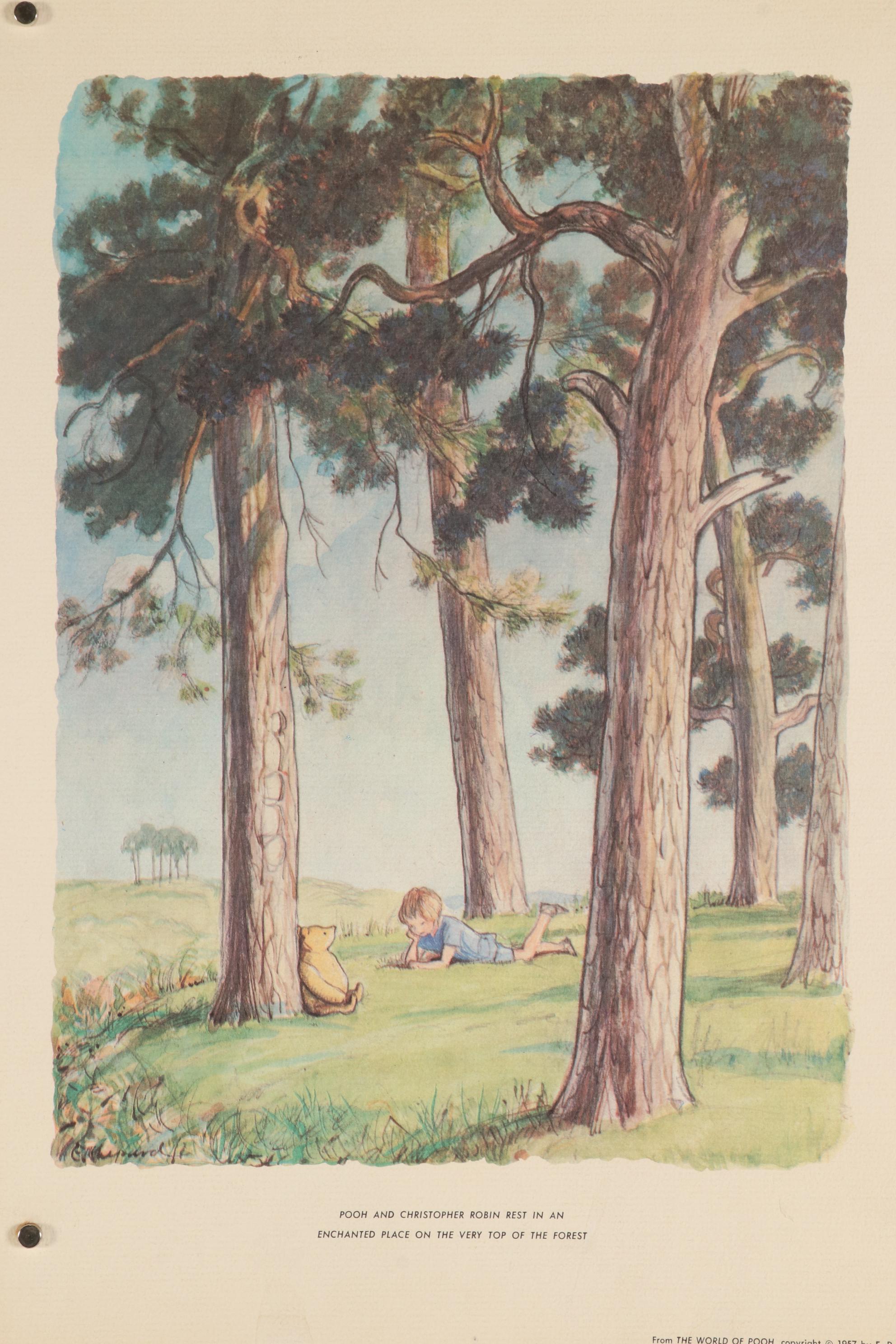 Offset Lithographs after E. H. Shepard "The World of Pooh," circa 1957