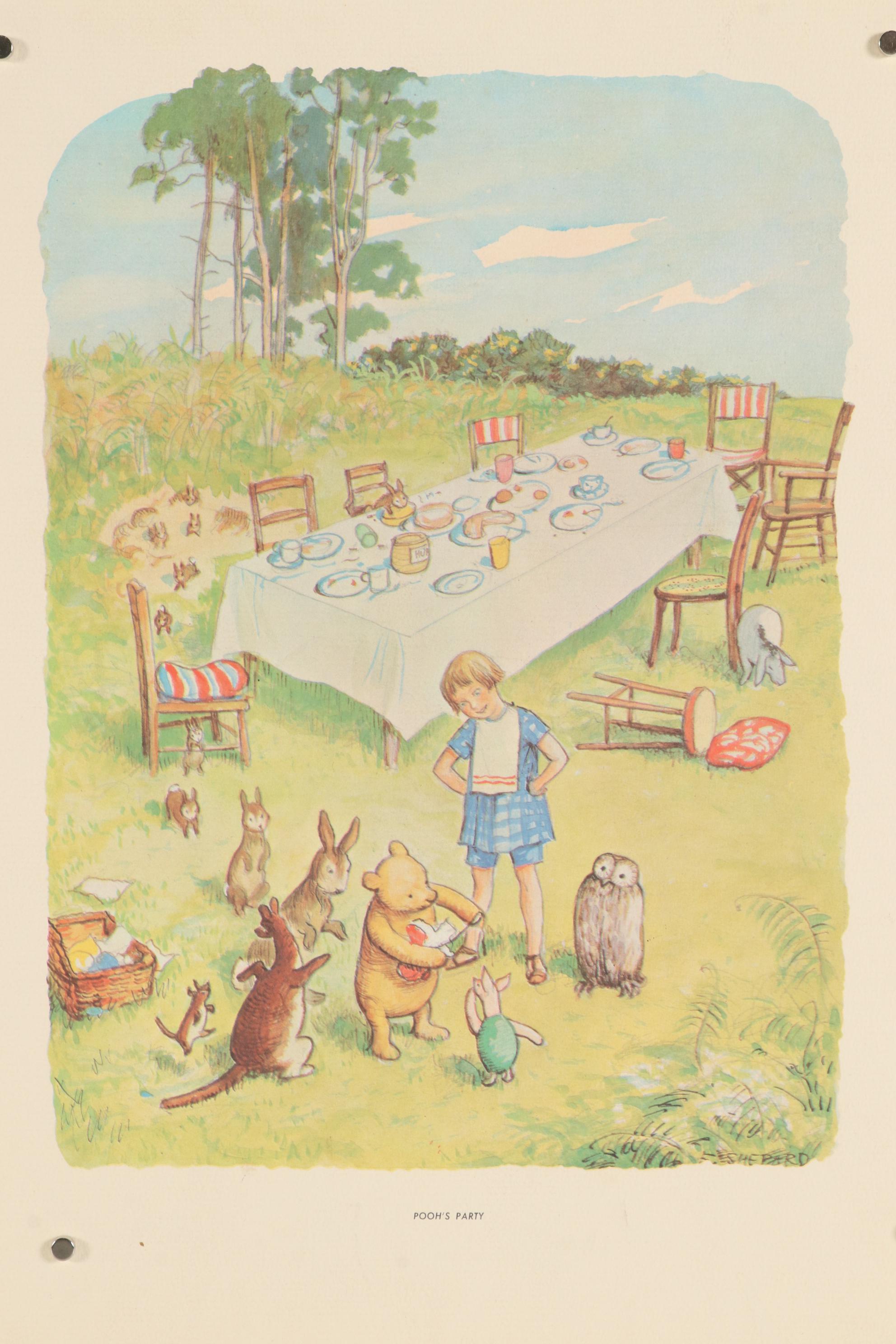 Offset Lithographs after E. H. Shepard "The World of Pooh," circa 1957