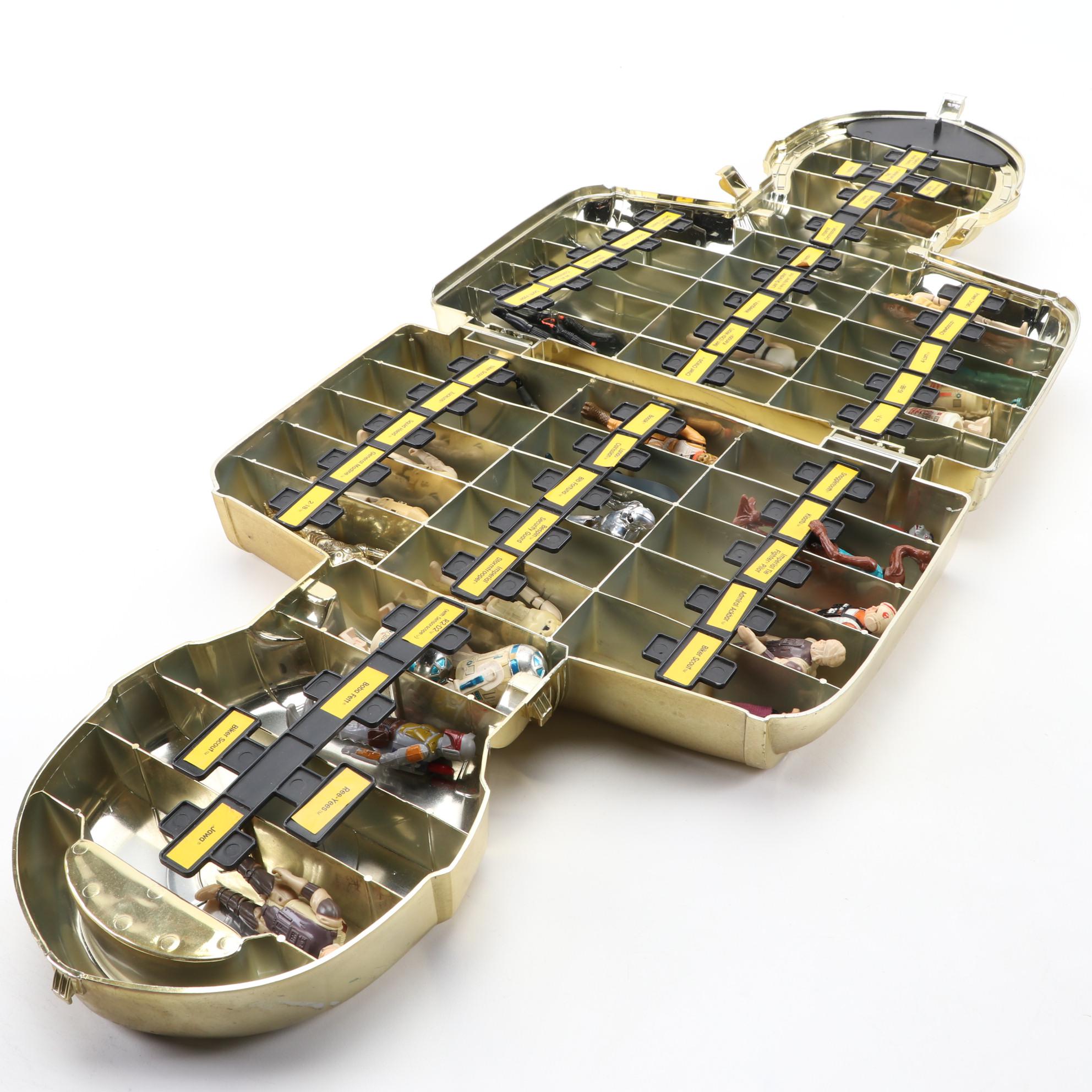 Kenner C-3PO Action Figure Case with Star Wars Action Figures