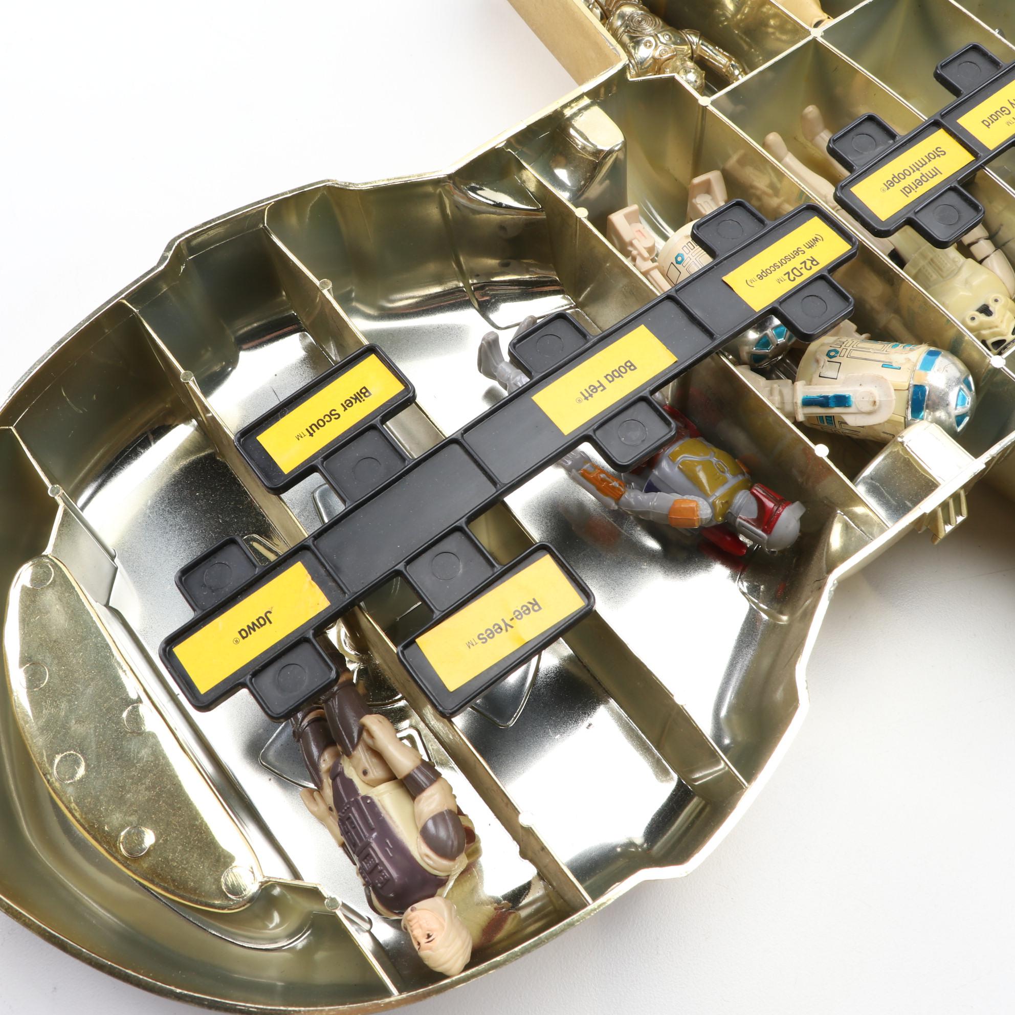 Kenner C-3PO Action Figure Case with Star Wars Action Figures