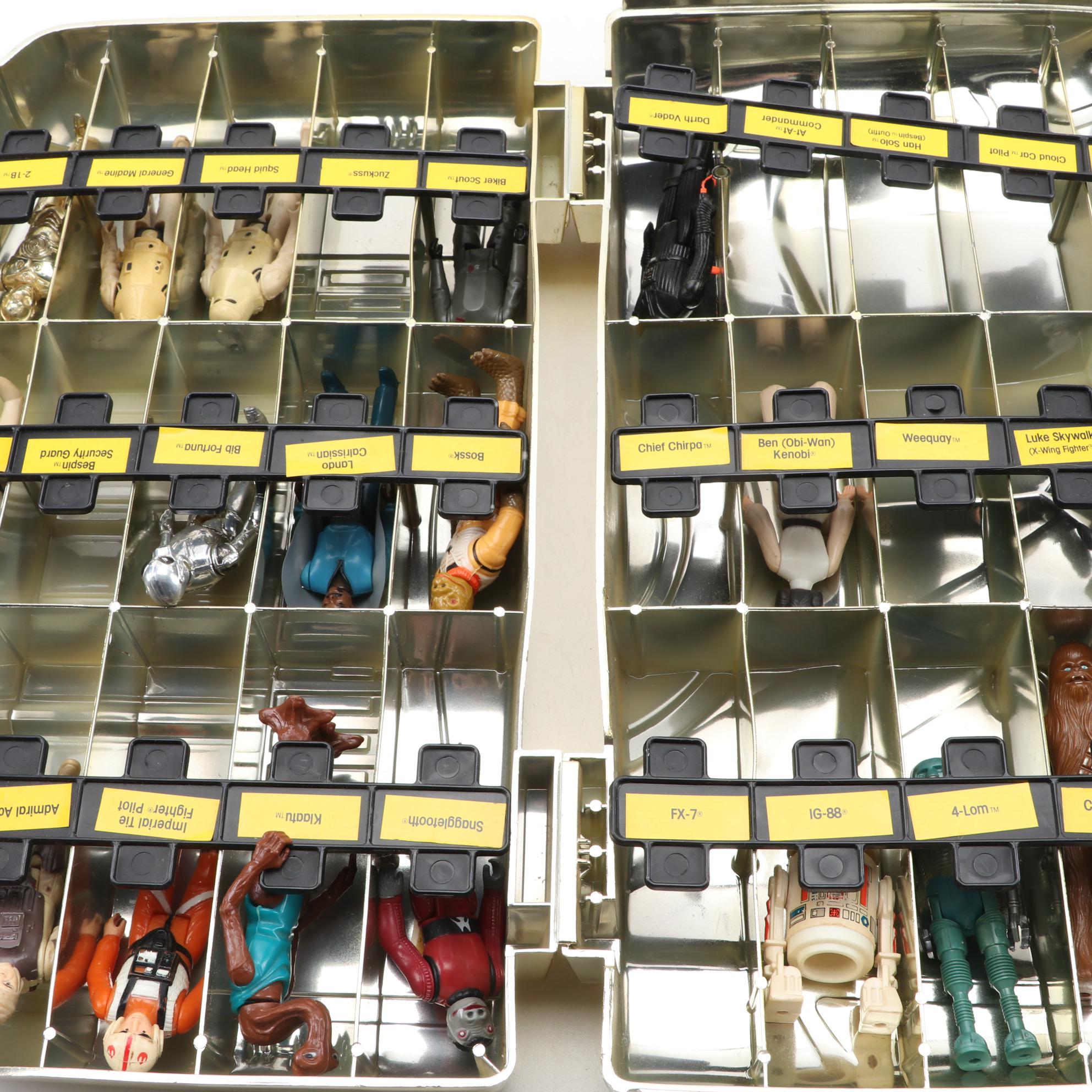 Kenner C-3PO Action Figure Case with Star Wars Action Figures