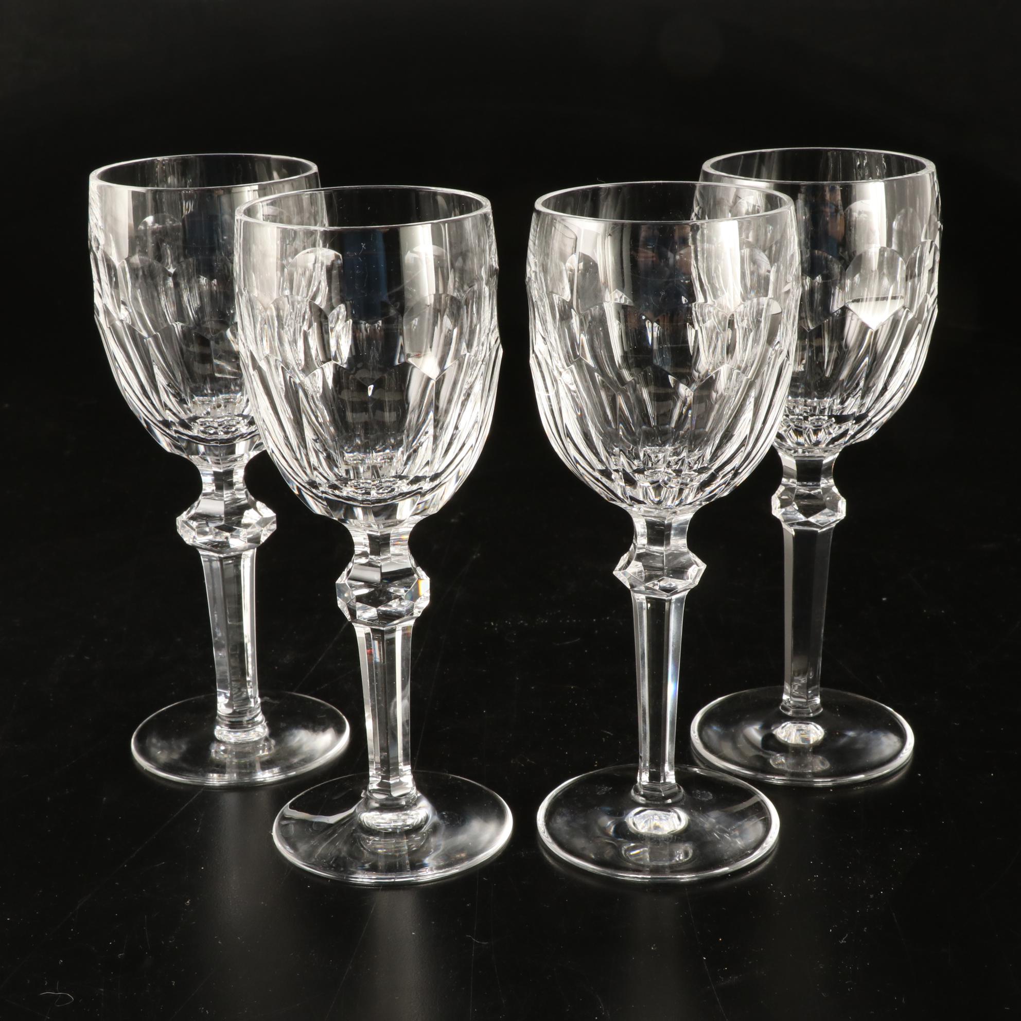 Waterford "Curraghmore" Knob Stem Crystal Claret Glasses, 1971–2017
