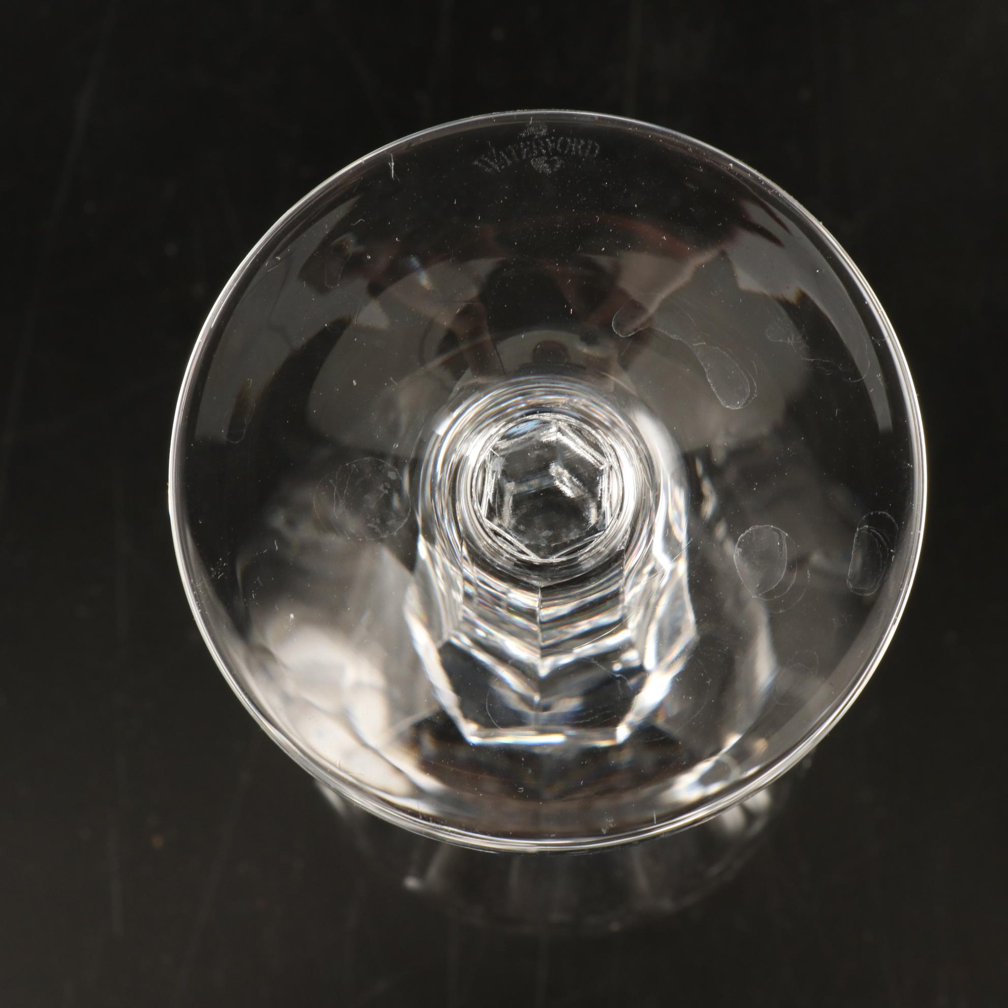 Waterford "Curraghmore" Knob Stem Crystal Claret Glasses, 1971–2017