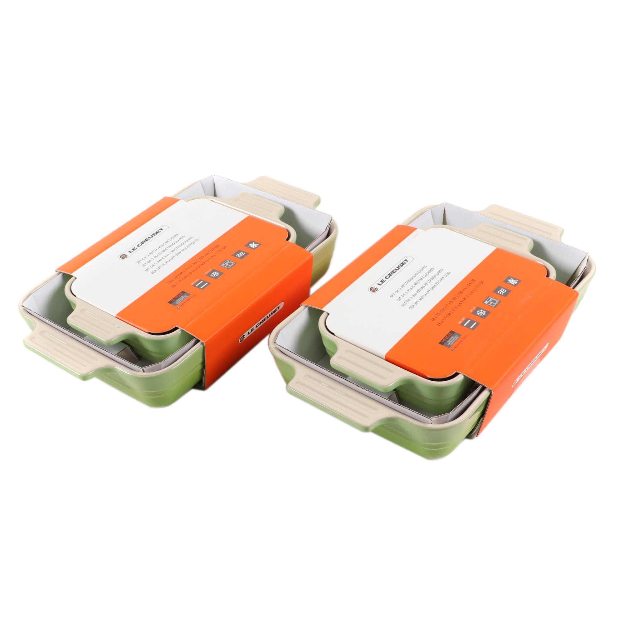Le Creuset Kiwi Rectangular Stoneware Baking Dishes