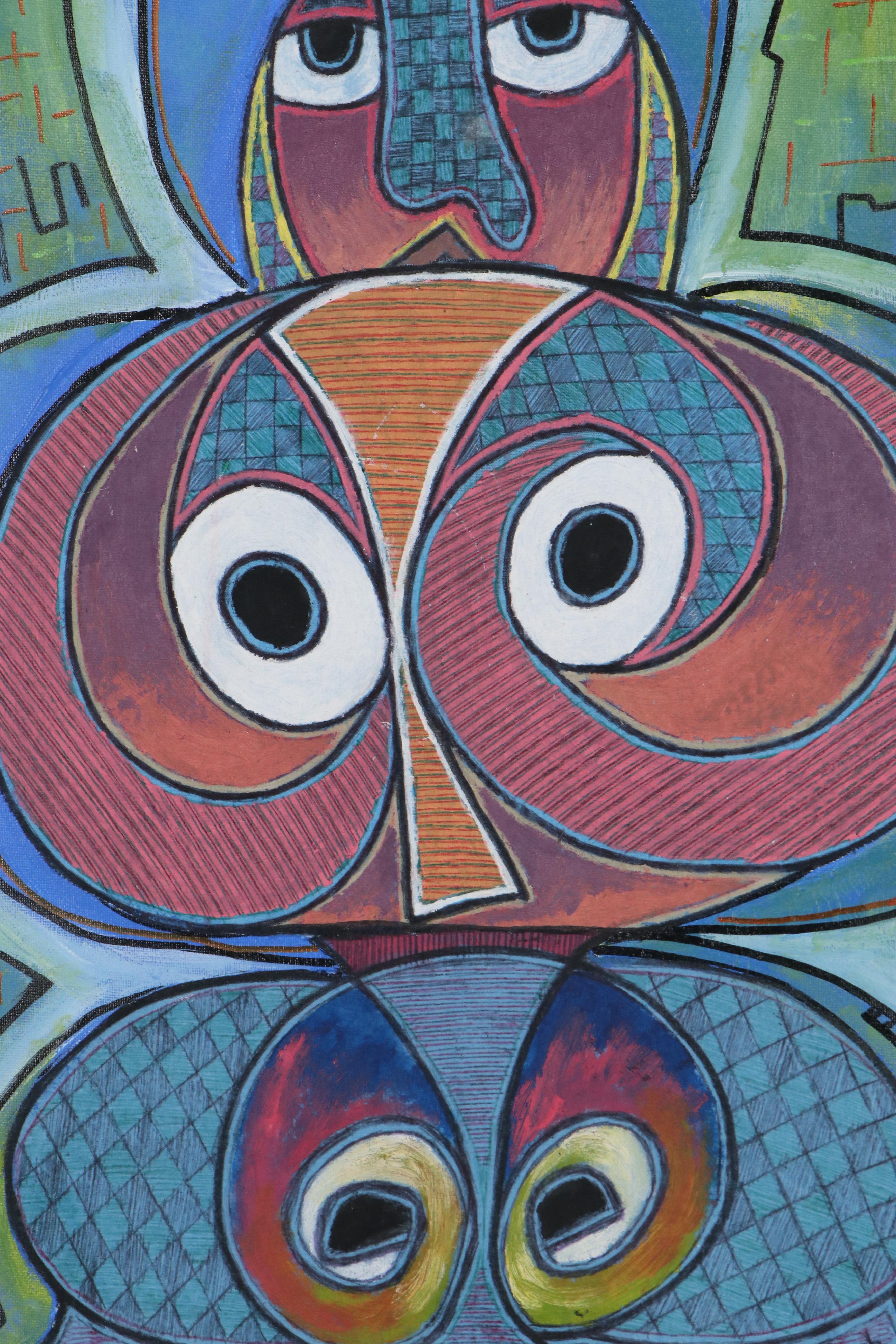 Kayode Buraimoh Acrylic Painting "Guilding Angels," 2016