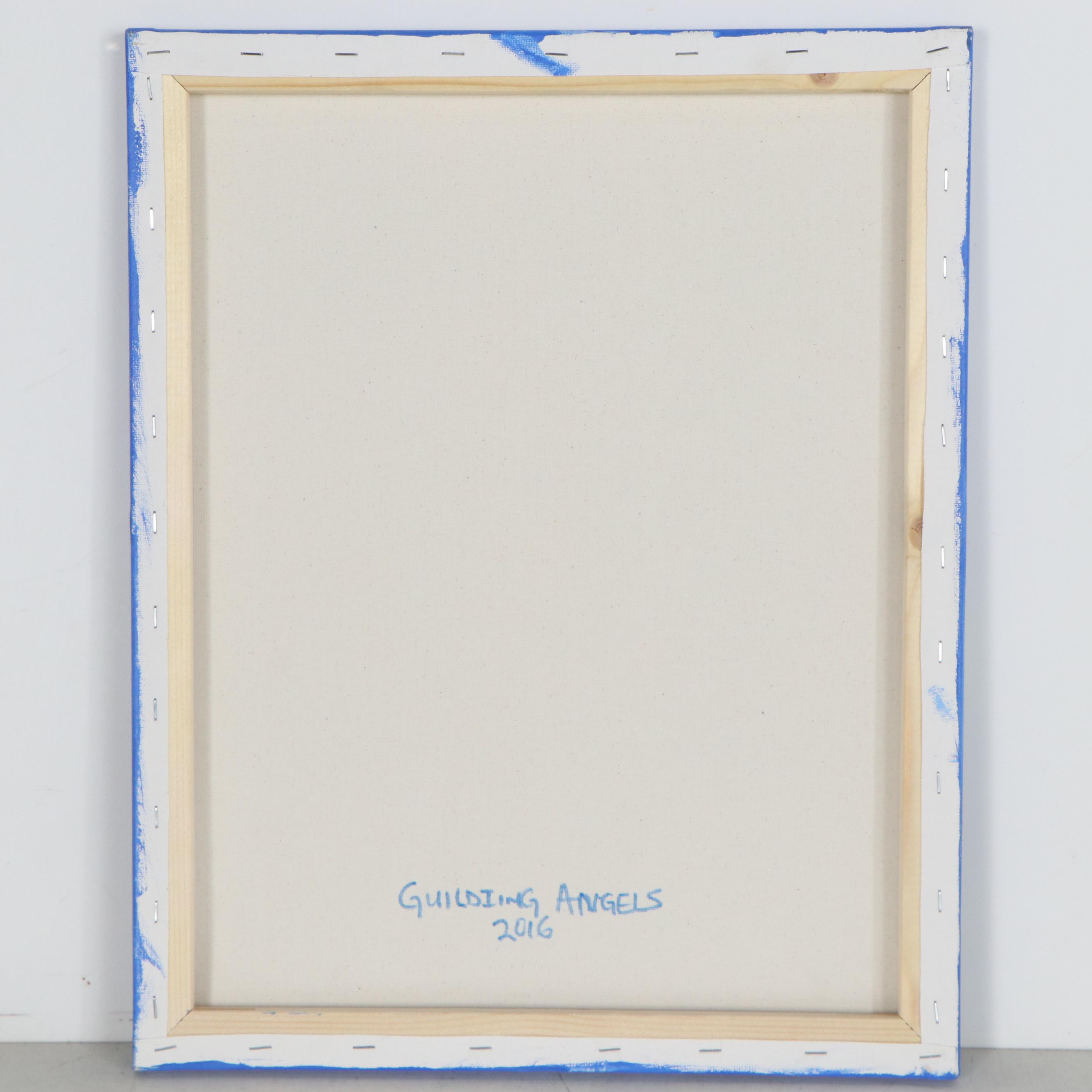 Kayode Buraimoh Acrylic Painting "Guilding Angels," 2016