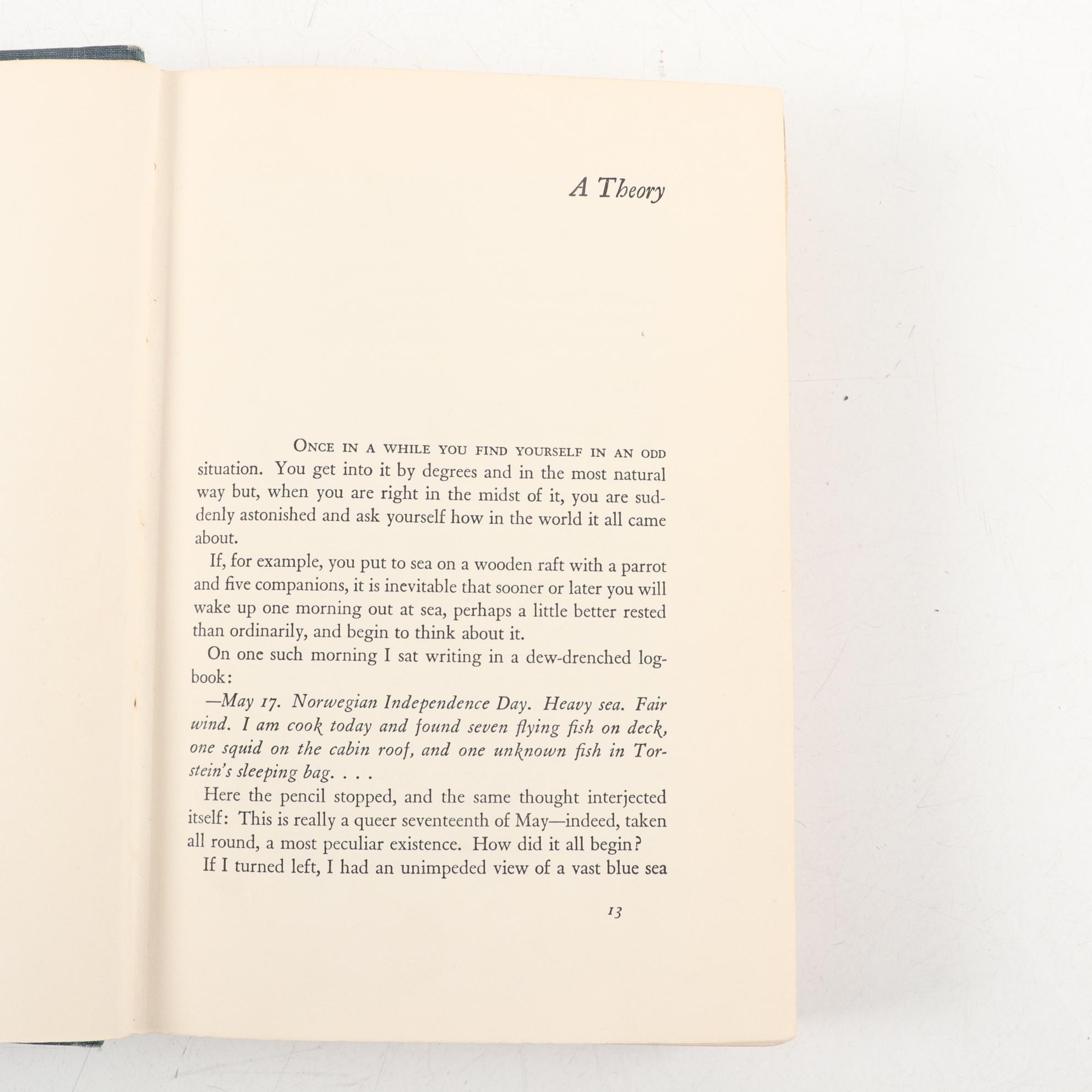 First Edition, First Printing "Kon-Tiki" by Thor Heyerdahl, 1950