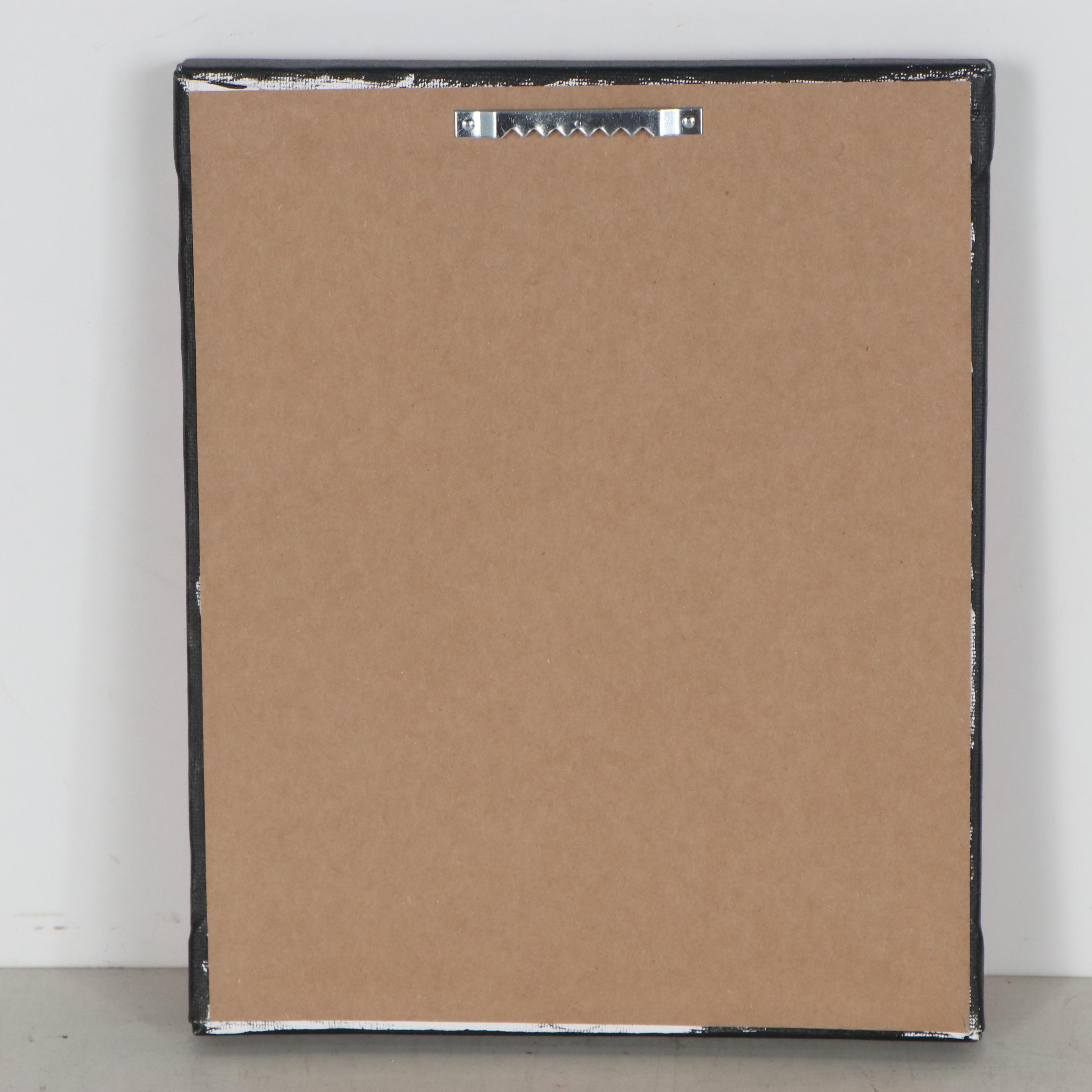 Claudia García Mexican Folk Art Acrylic Painting of Frida Kahlo, 21st Century