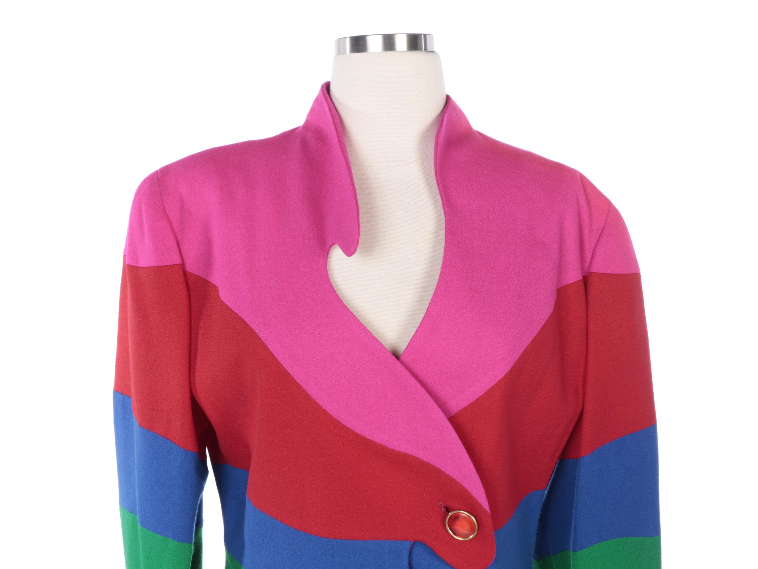 George Simonton and Ann Kirk Color Block Skirt Suits