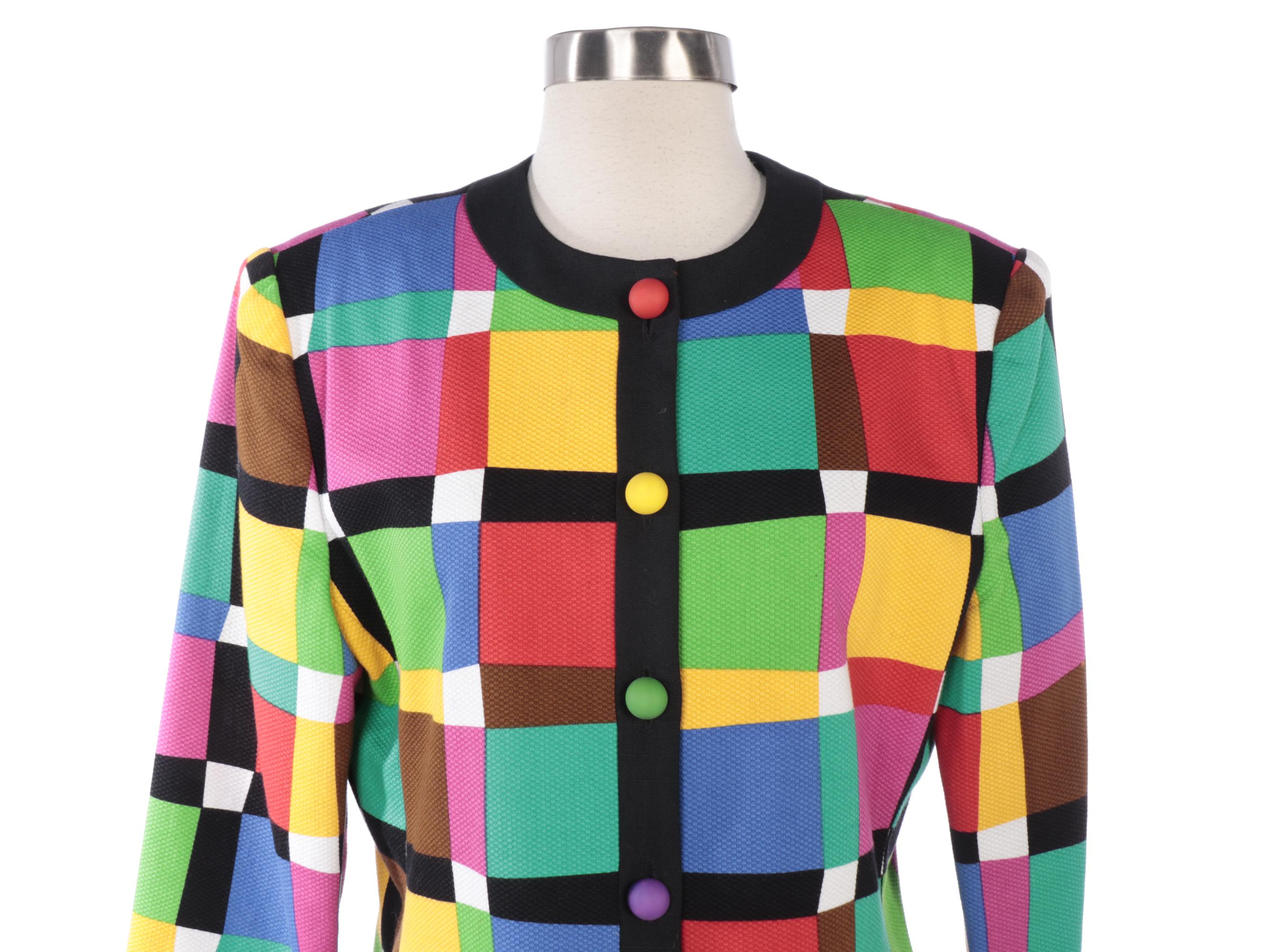 George Simonton and Ann Kirk Color Block Skirt Suits