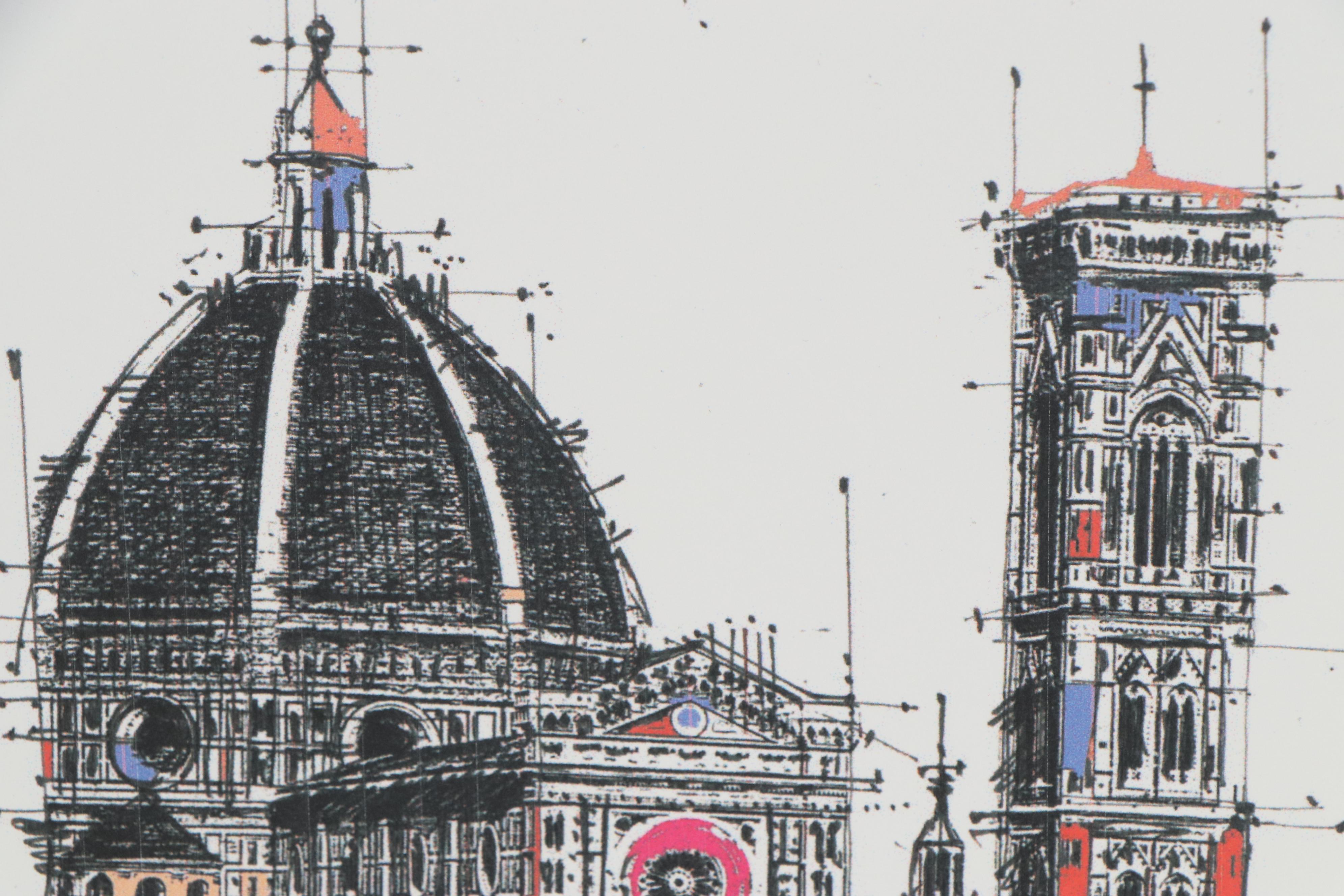 Robert Lackney Giclées of Italian Architecture, 21st Century