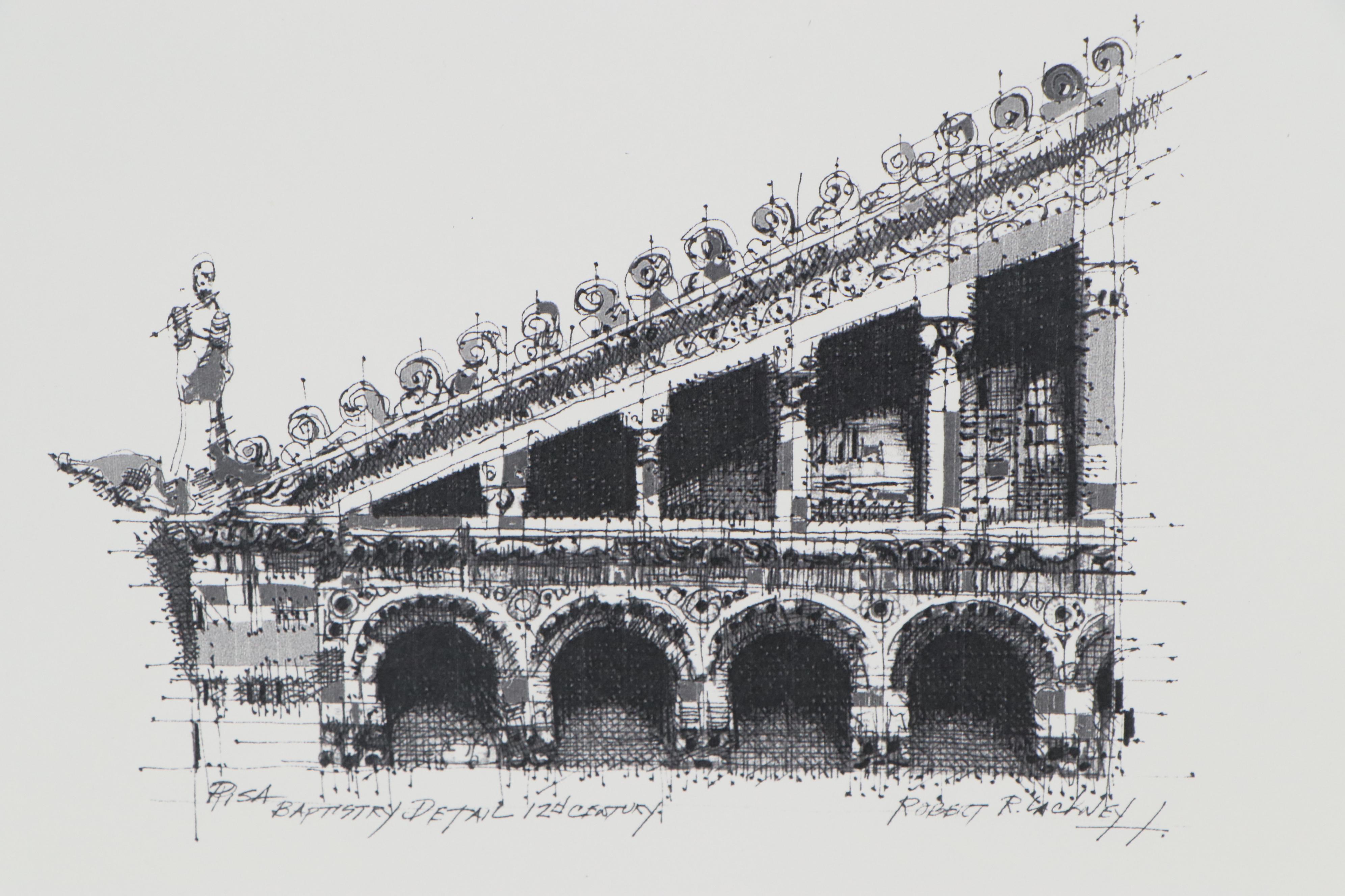 Robert Lackney Giclées of Italian Architecture, 21st Century