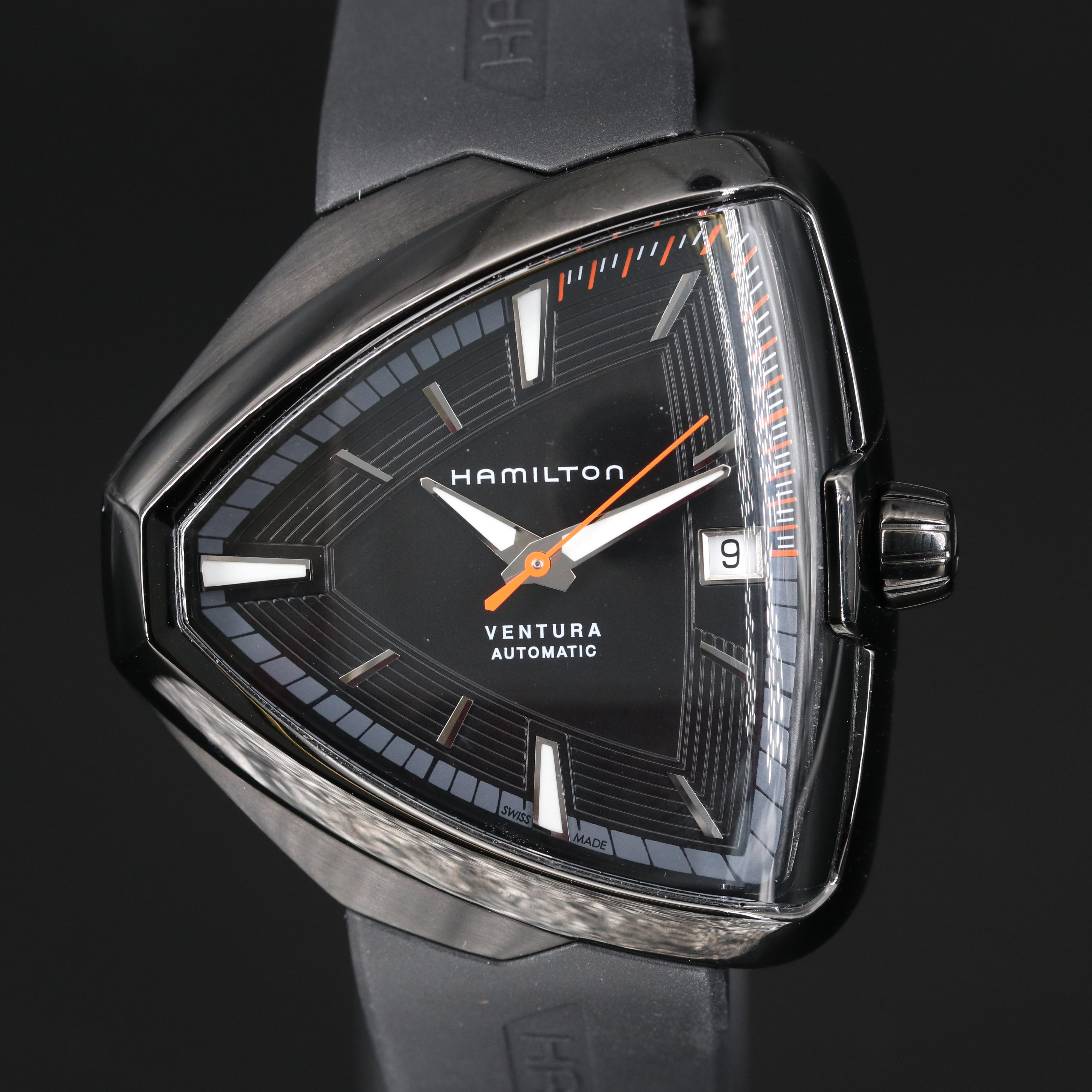 Hamilton "Ventura Elvis80" Stainless Steel and Black PVD Automatic Watch