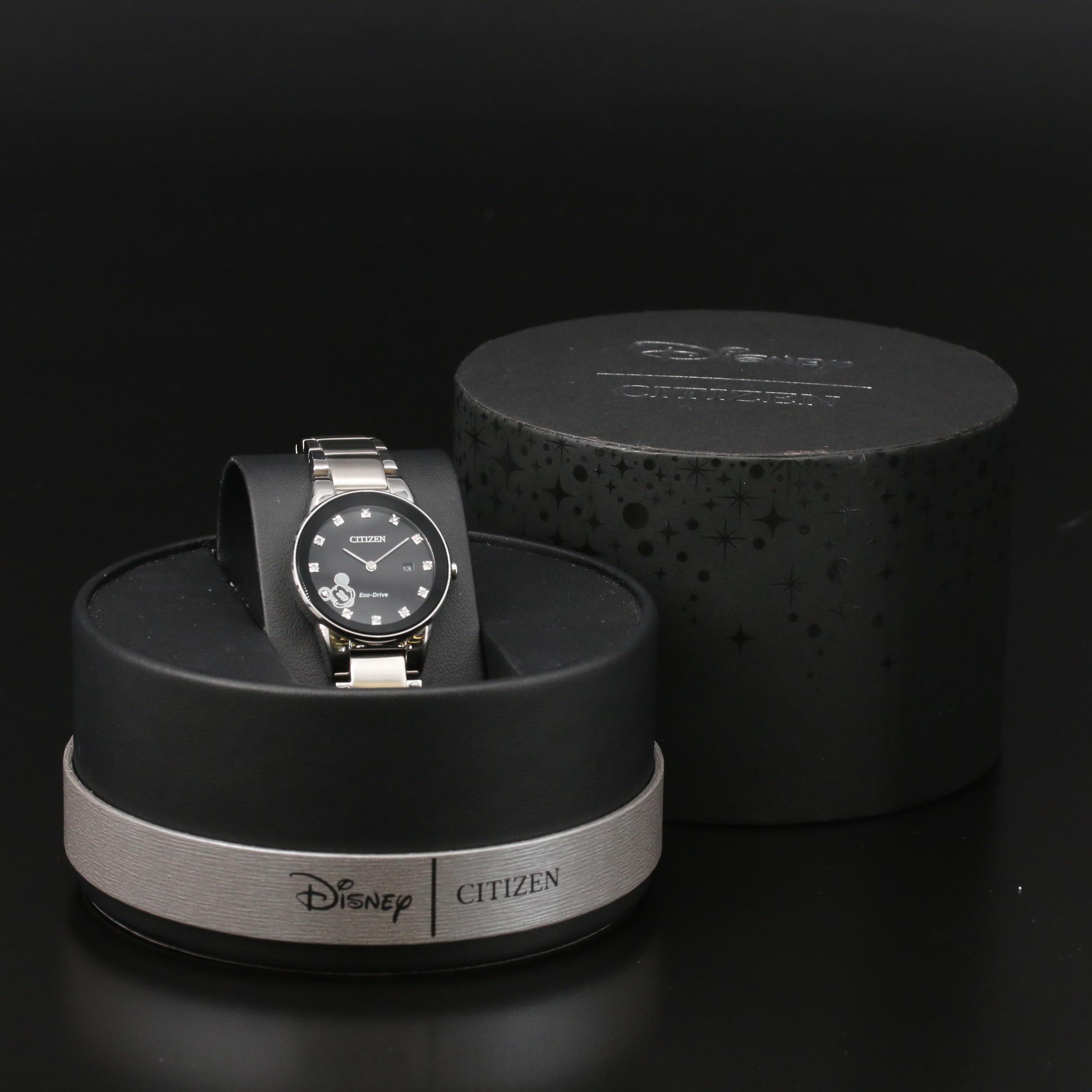 Citizen Eco-Drive Mickey Mouse Diamond and Stainless Steel Watch