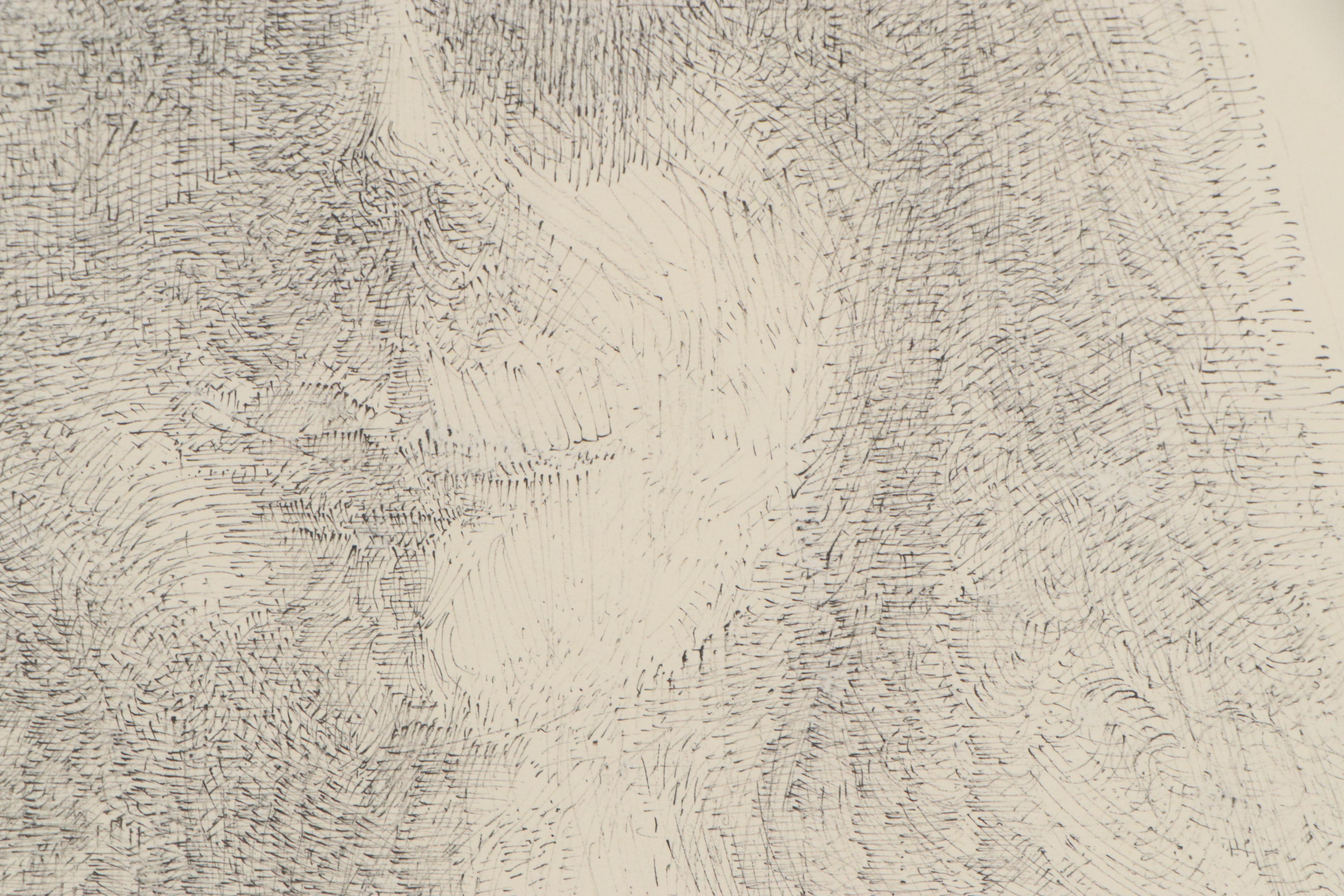 Ink Drawing of Female Nude, 1964