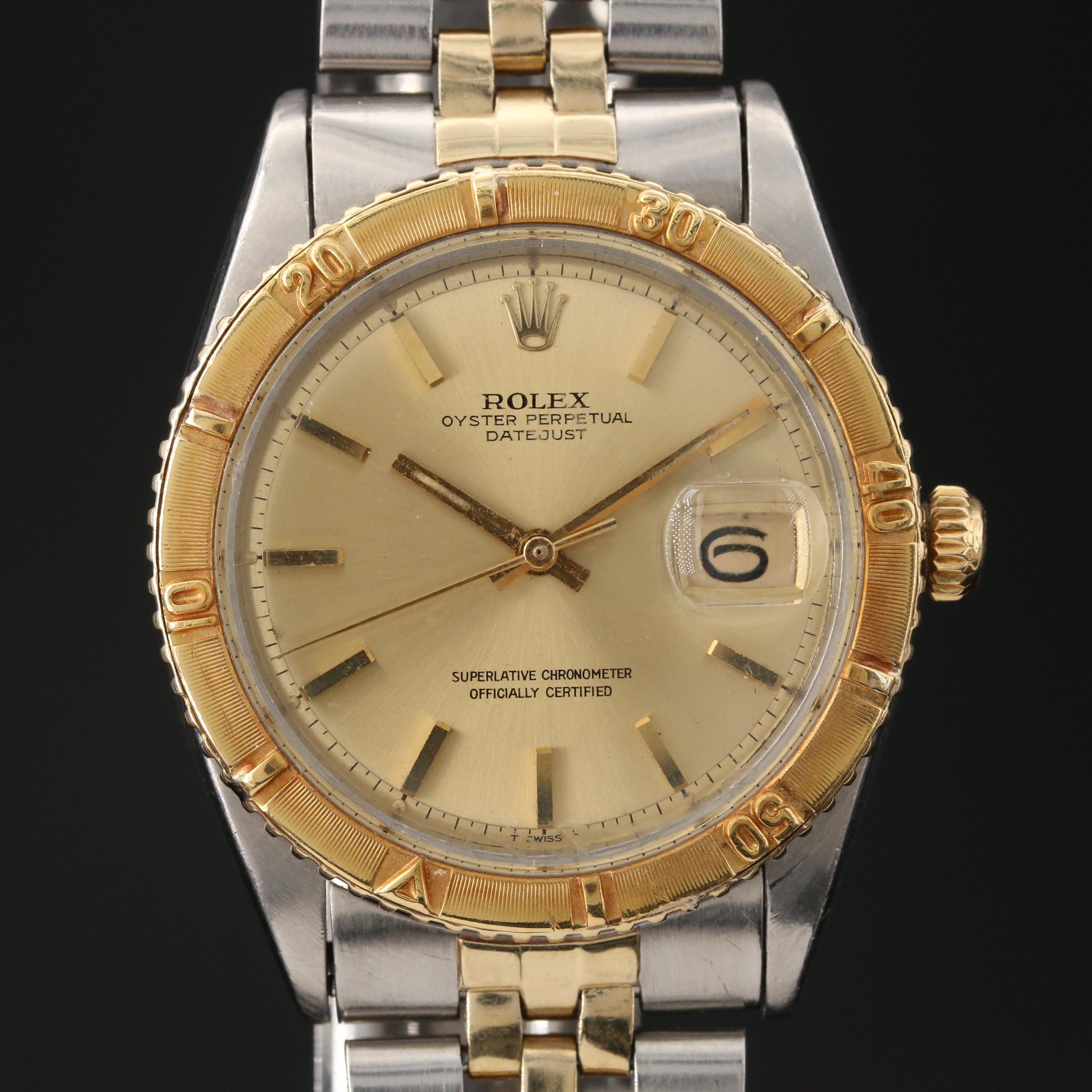 1966 Rolex "Datejust" Turn-O-Graph 14K and Stainless Steel Automatic Watch