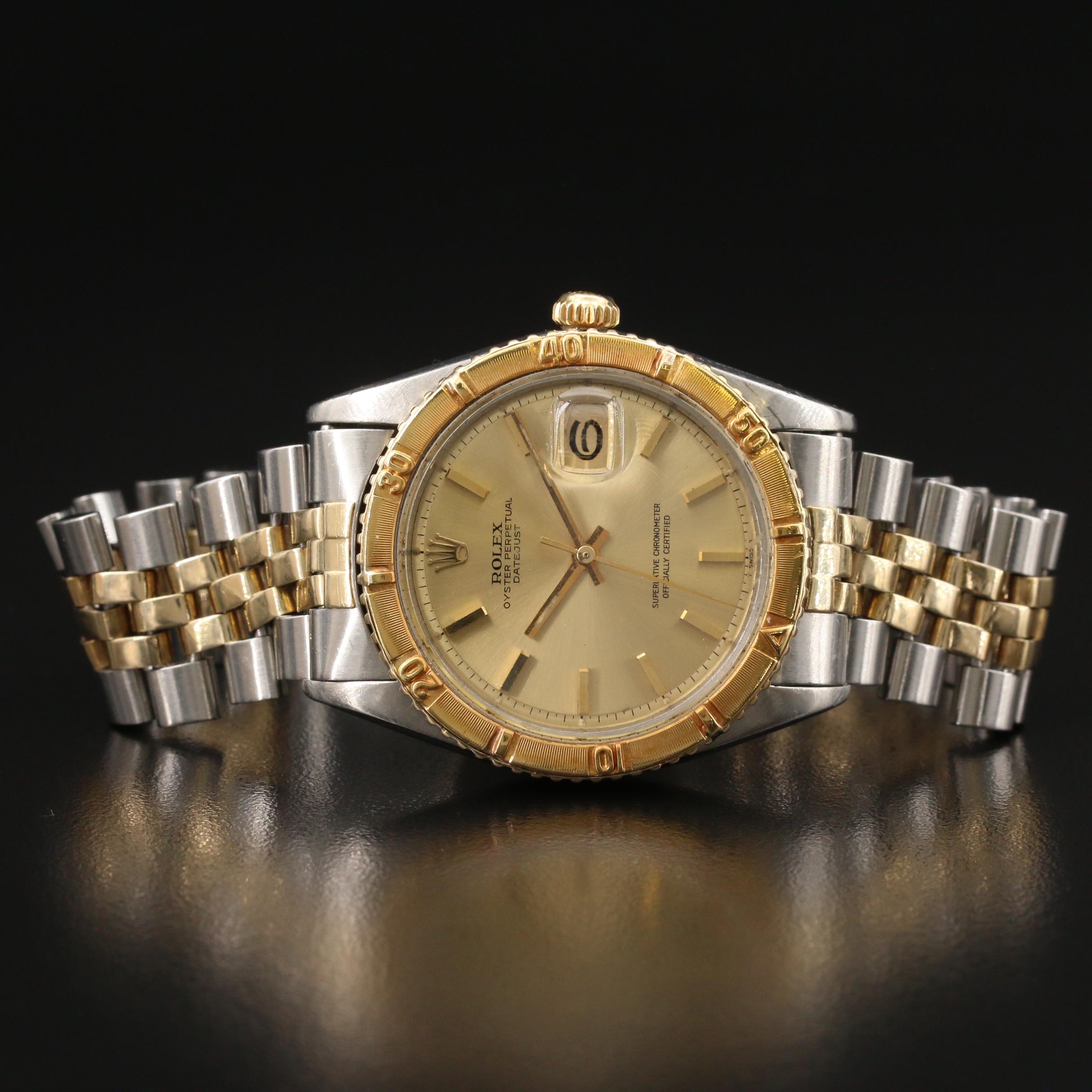 1966 Rolex "Datejust" Turn-O-Graph 14K and Stainless Steel Automatic Watch