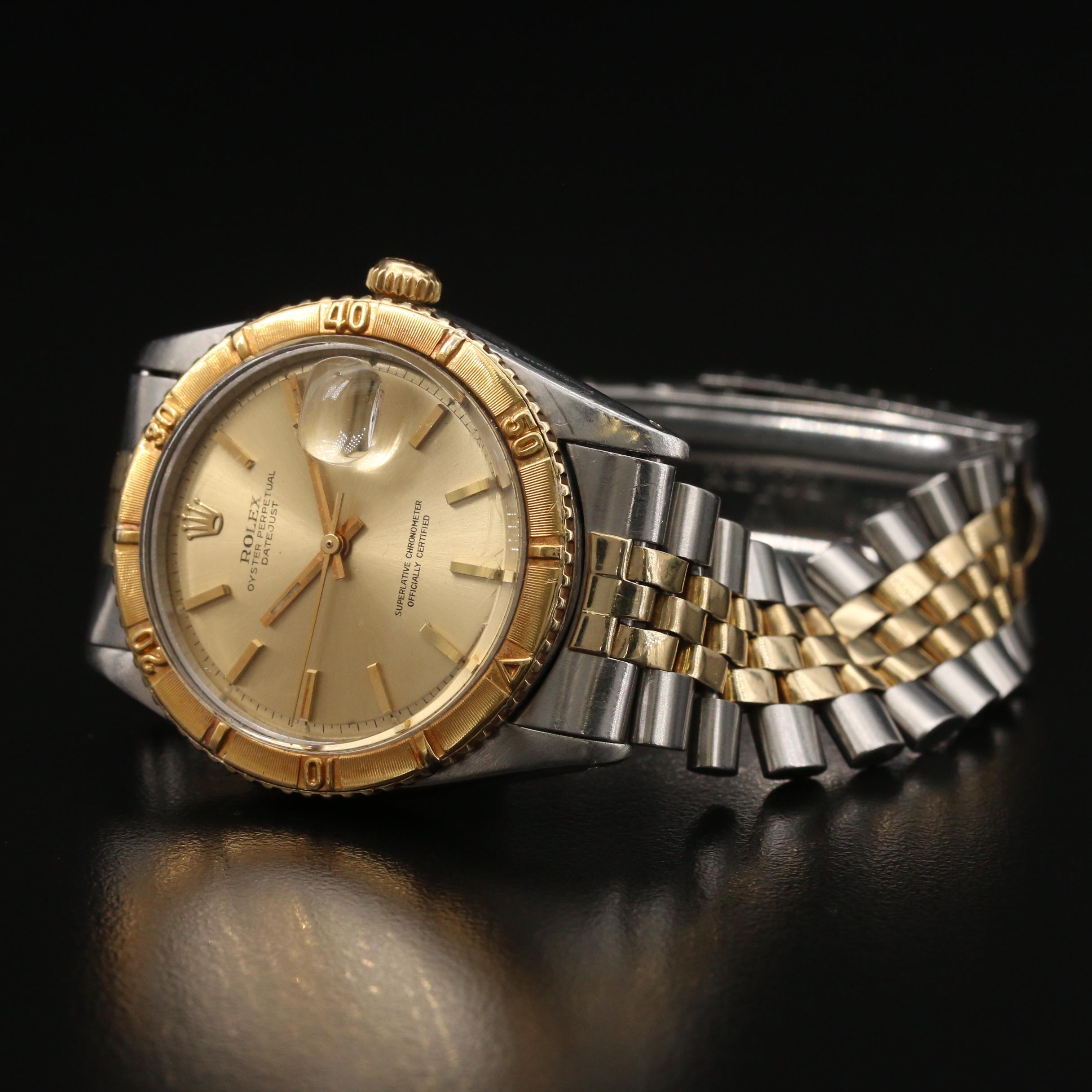 1966 Rolex "Datejust" Turn-O-Graph 14K and Stainless Steel Automatic Watch