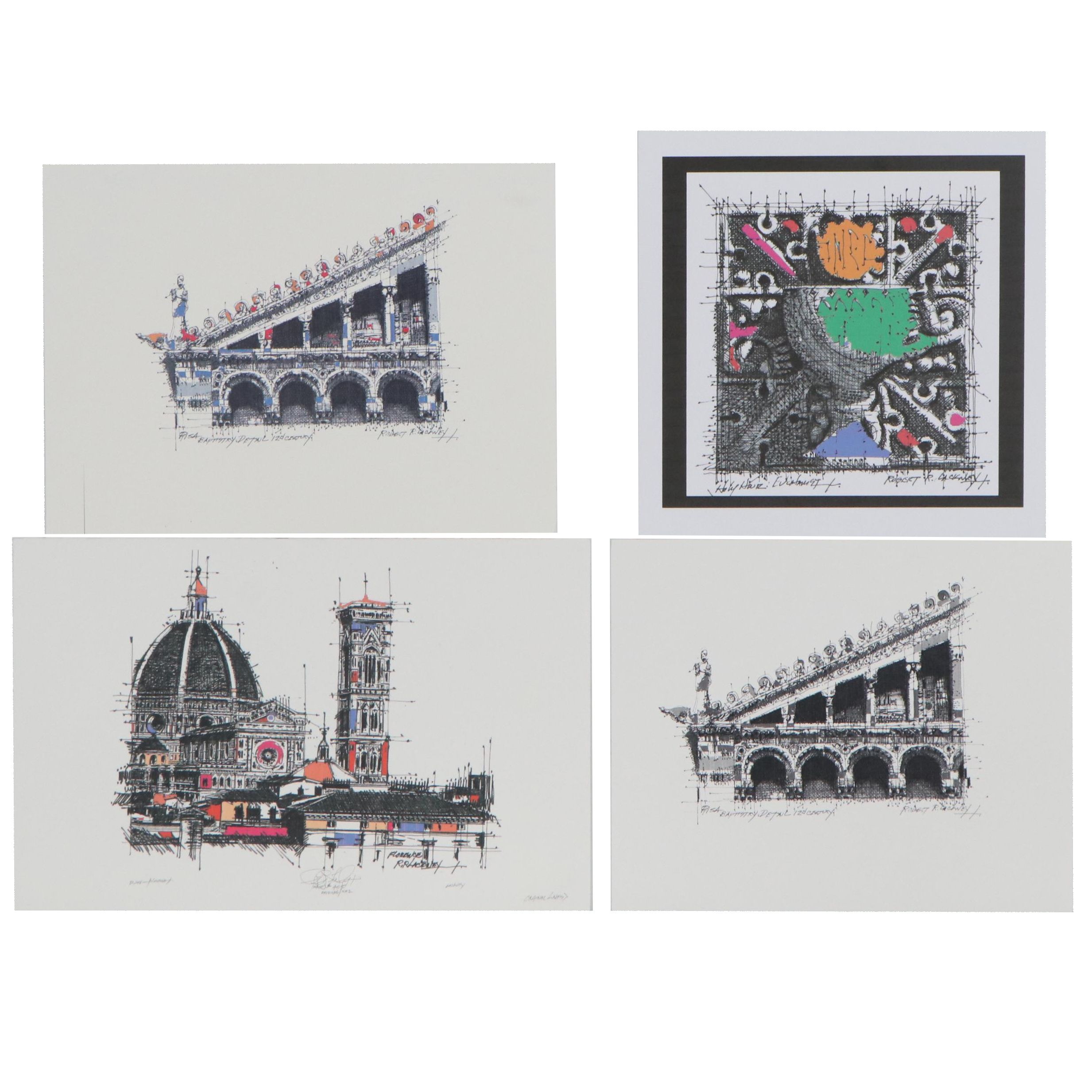 Robert Lackney Giclées of Italian Architecture, 21st Century