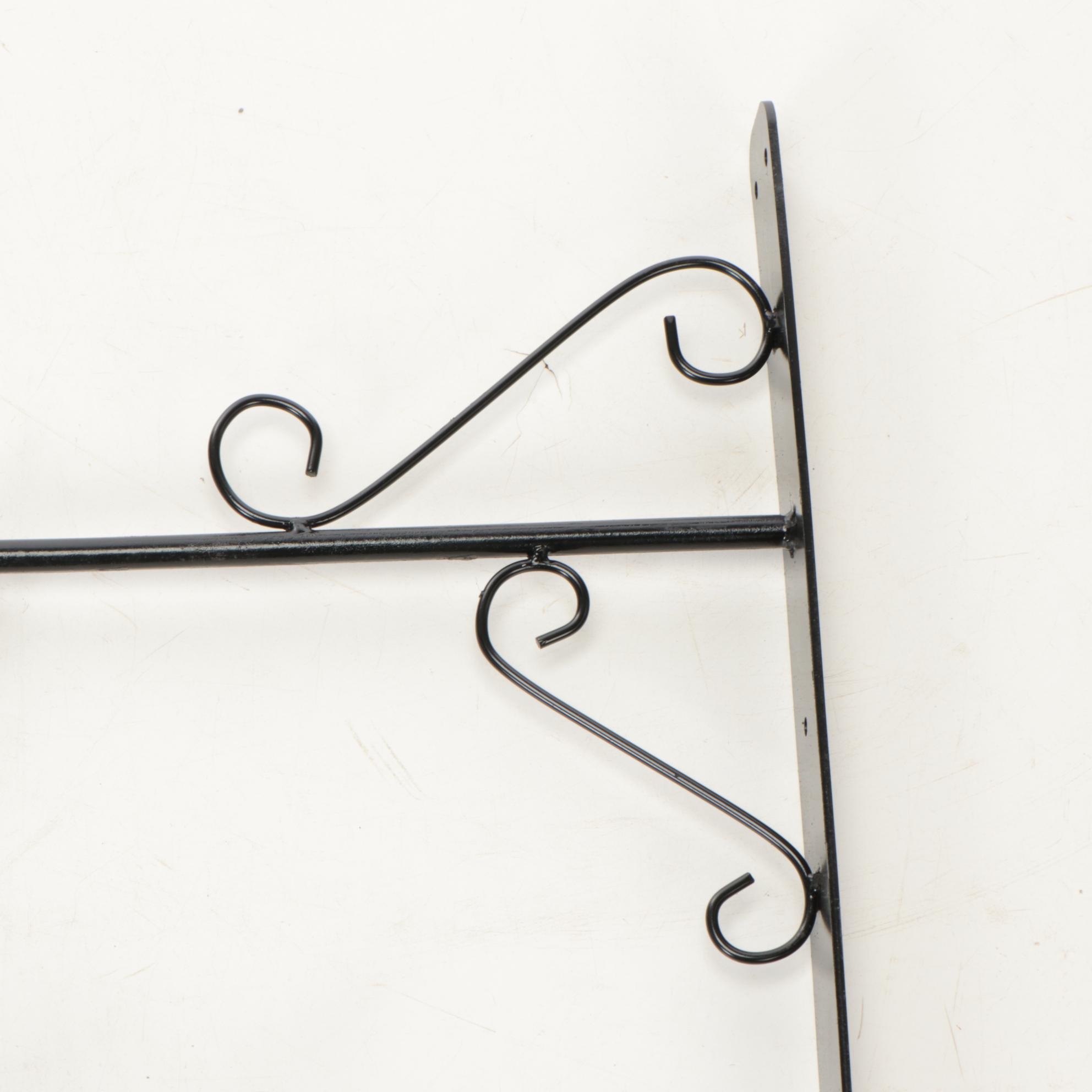 Patinated Copper Figural Leaping Stag Weathervane on Wall Bracket