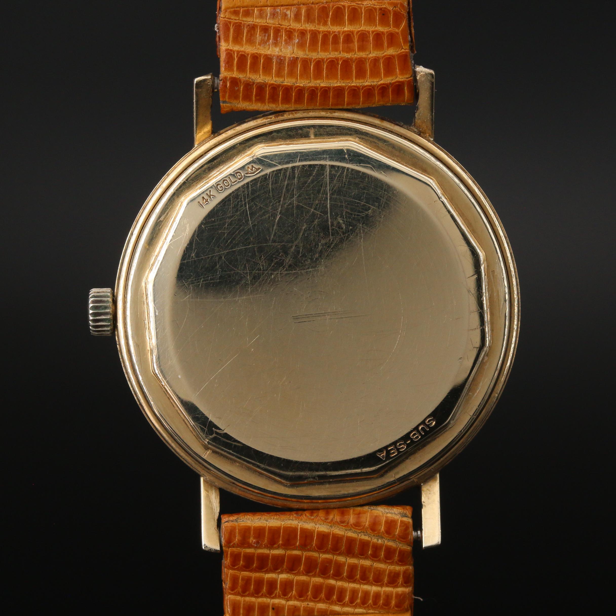 Vintage Movado "Sub Sea Kingmatic" 14K Gold Automatic Watch