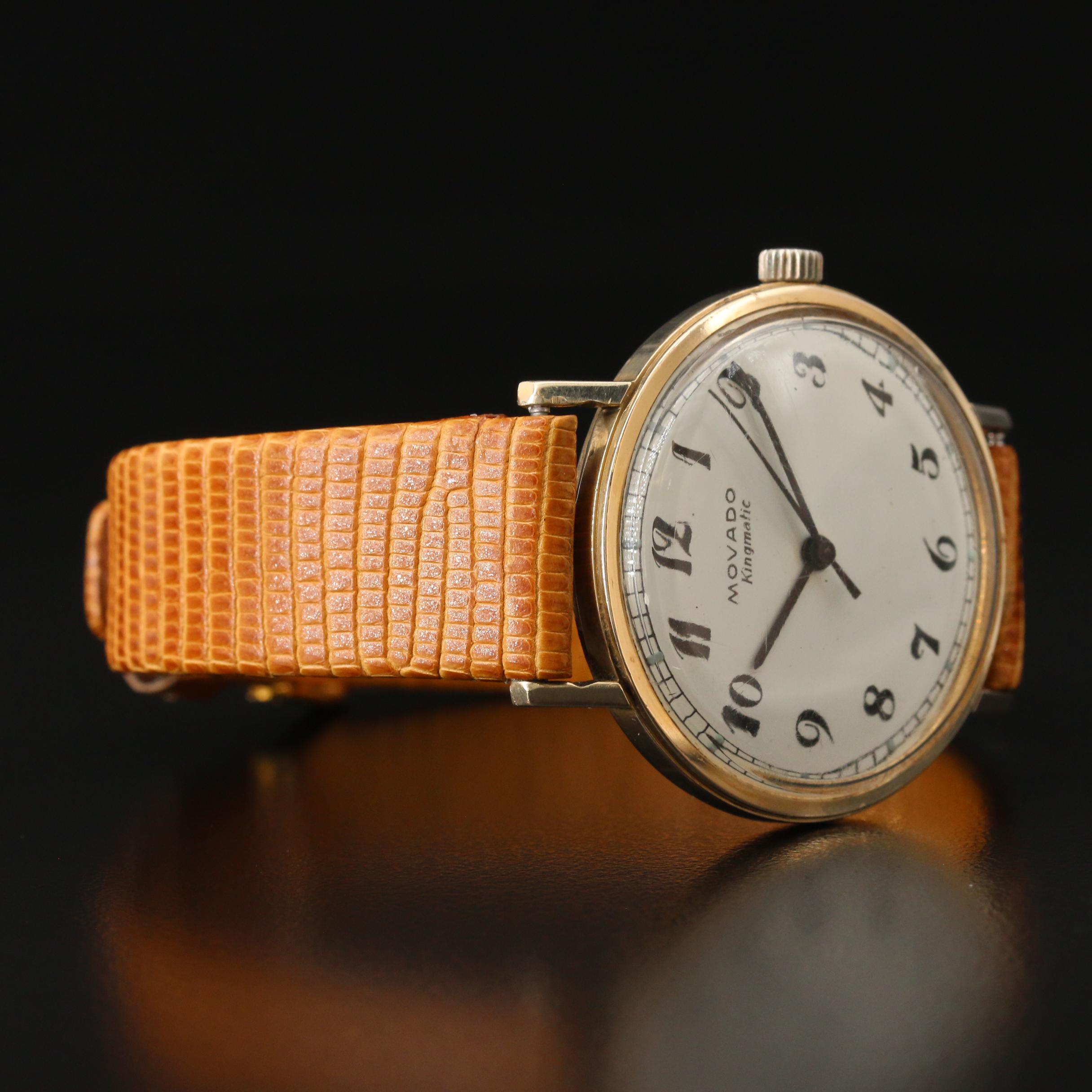 Vintage Movado "Sub Sea Kingmatic" 14K Gold Automatic Watch