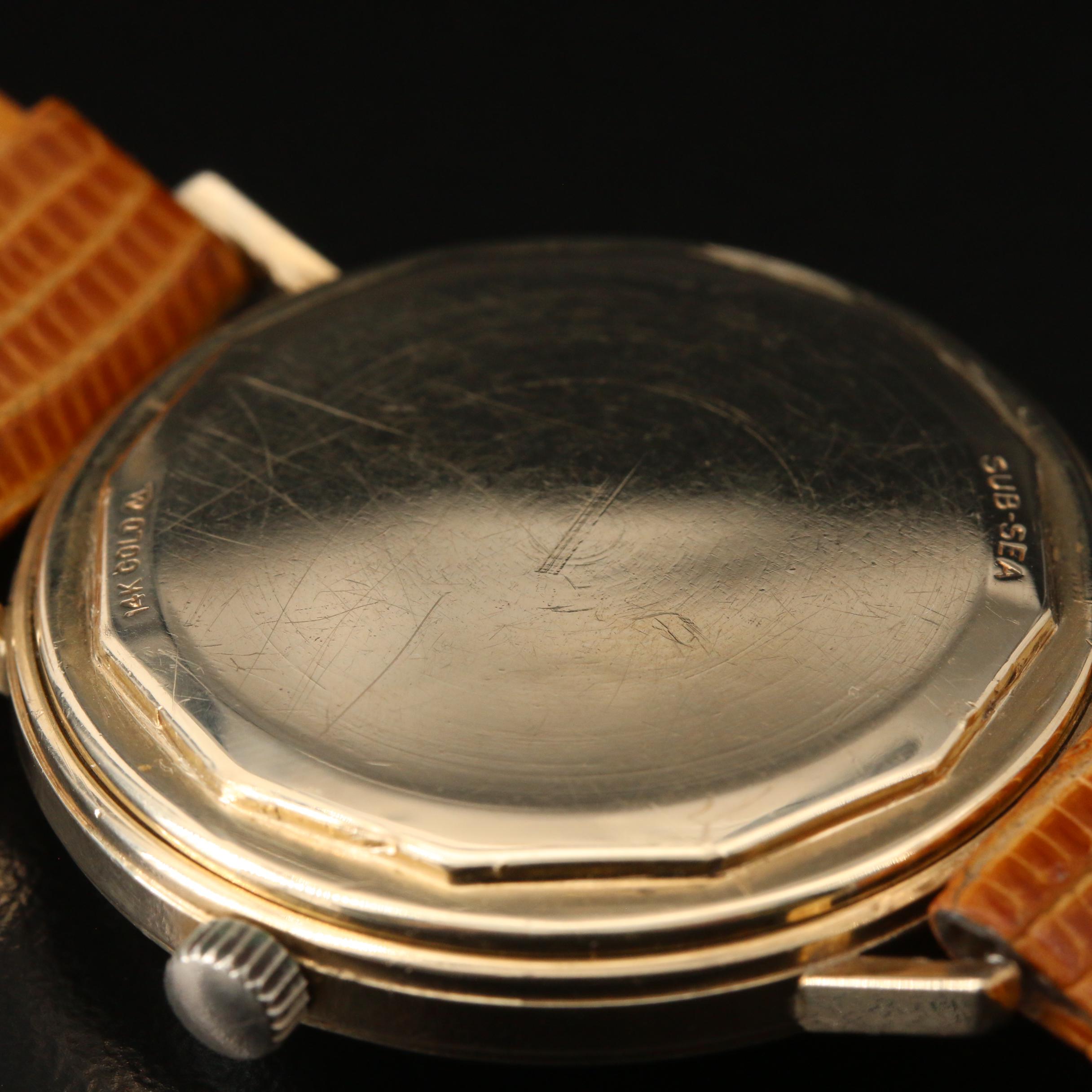 Vintage Movado "Sub Sea Kingmatic" 14K Gold Automatic Watch