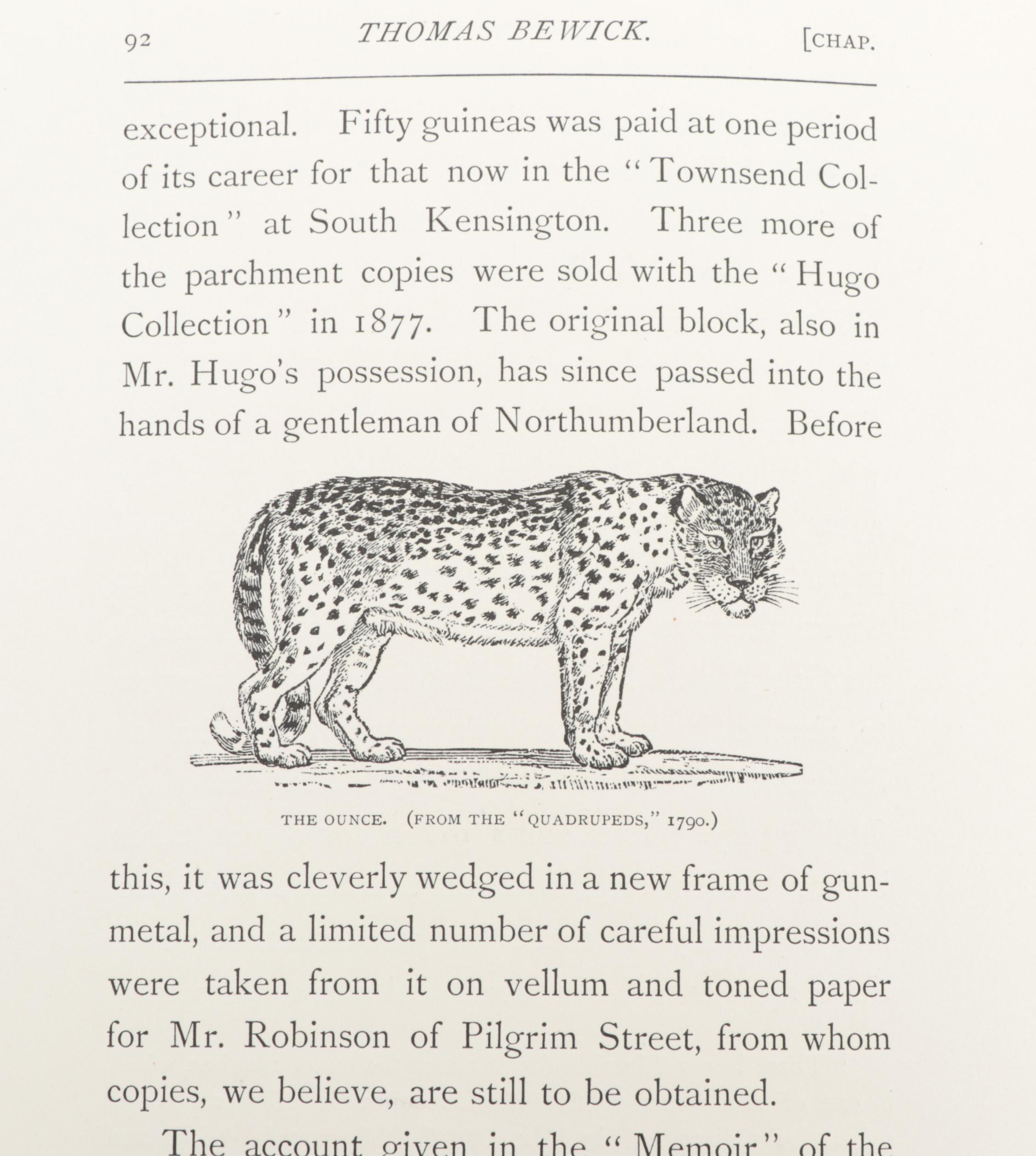 Limited Edition "Thomas Bewick and His Pupils" by Austin Dobson, 1884