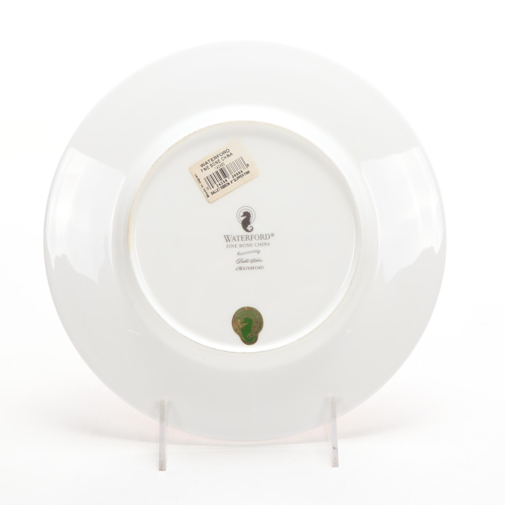 Tiffany & Co. Vase and Waterford Bone China "Ballet Ribbon" Plates