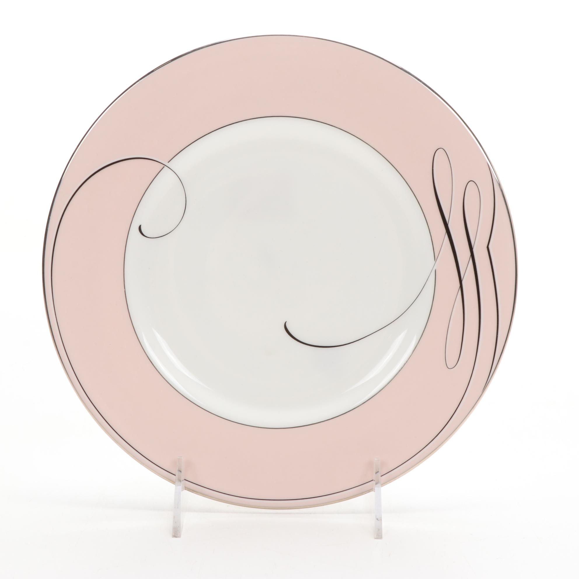 Tiffany & Co. Vase and Waterford Bone China "Ballet Ribbon" Plates