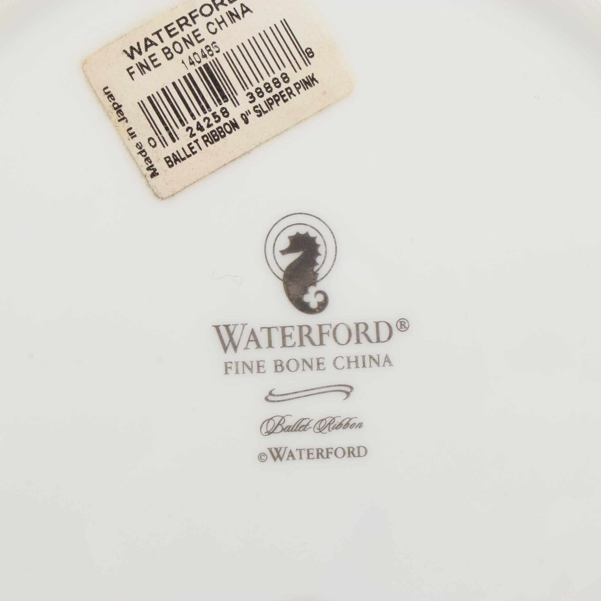 Tiffany & Co. Vase and Waterford Bone China "Ballet Ribbon" Plates