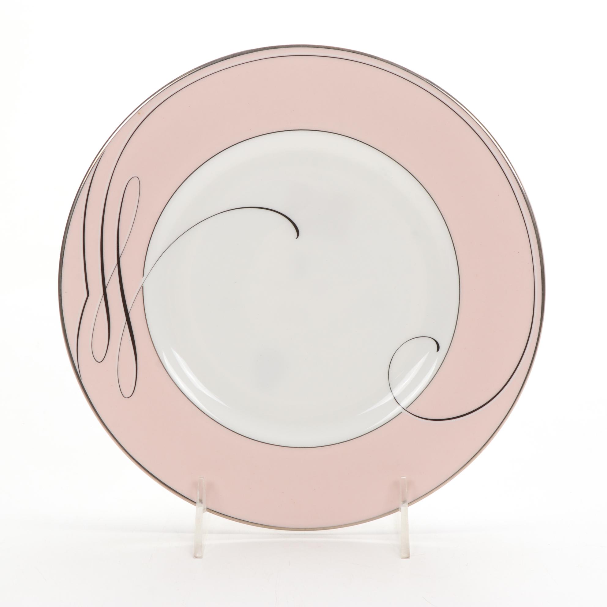 Tiffany & Co. Vase and Waterford Bone China "Ballet Ribbon" Plates