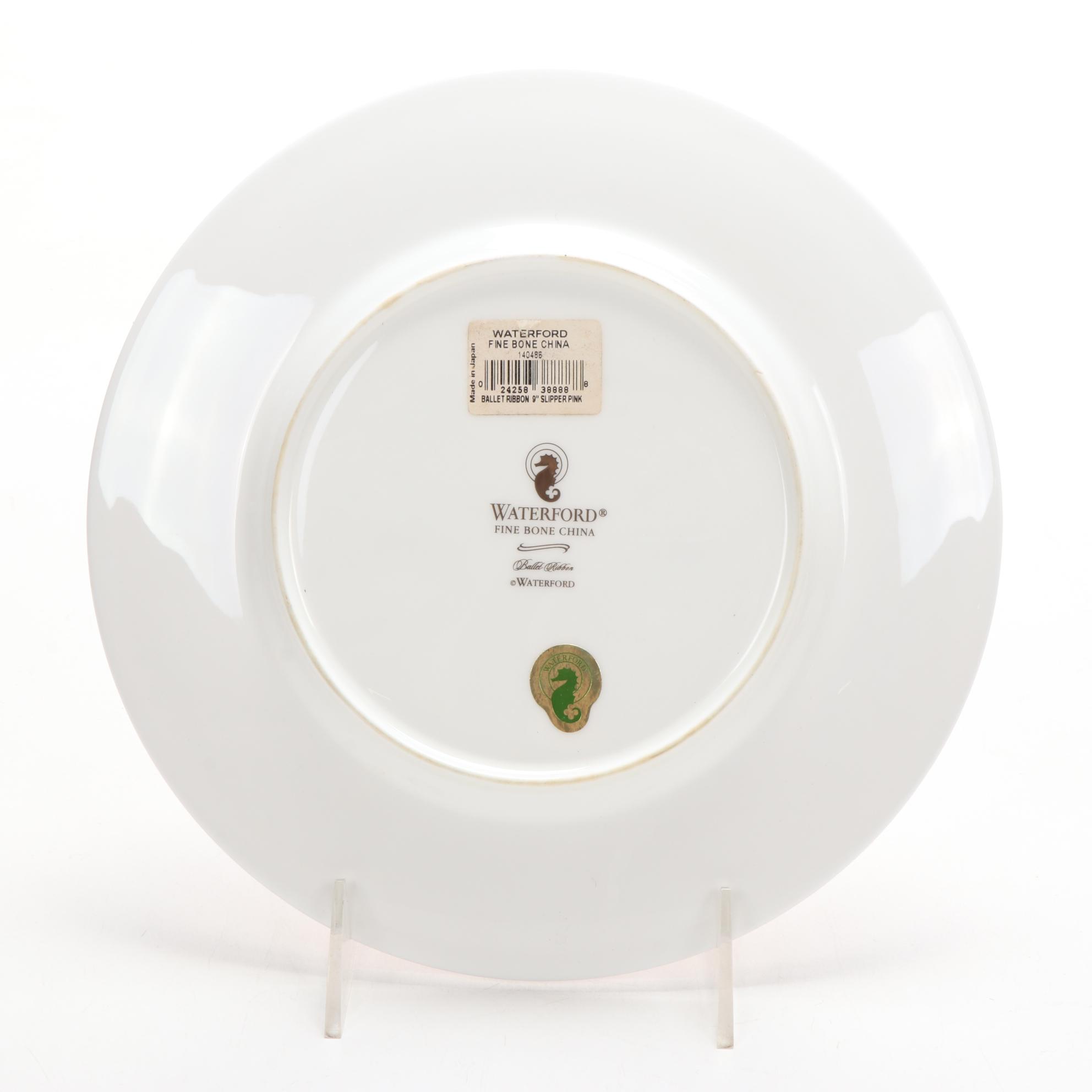 Tiffany & Co. Vase and Waterford Bone China "Ballet Ribbon" Plates