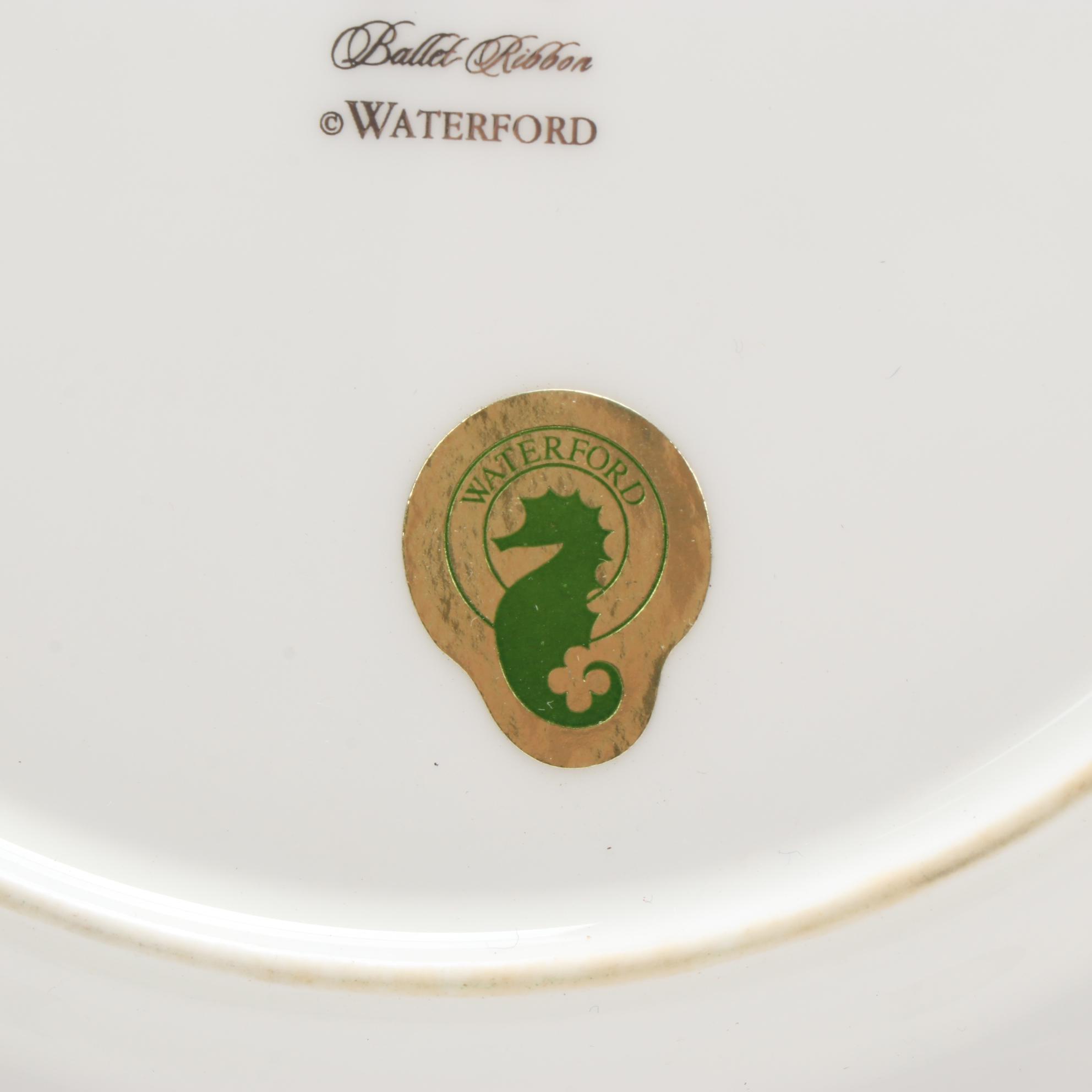 Tiffany & Co. Vase and Waterford Bone China "Ballet Ribbon" Plates