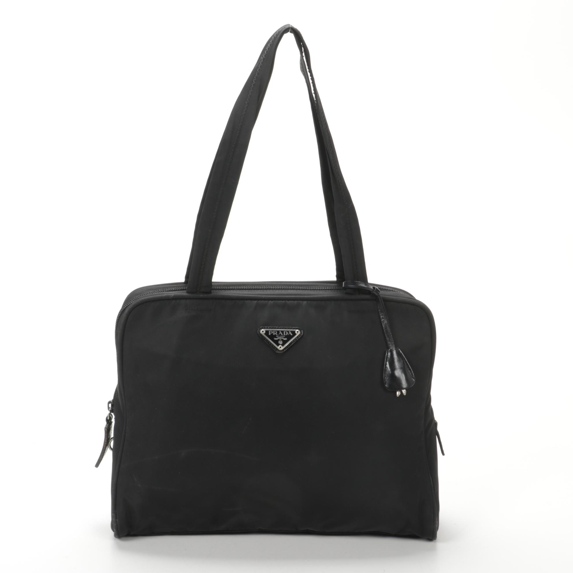 Prada Shoulder Bag in Black Tessuto Nylon