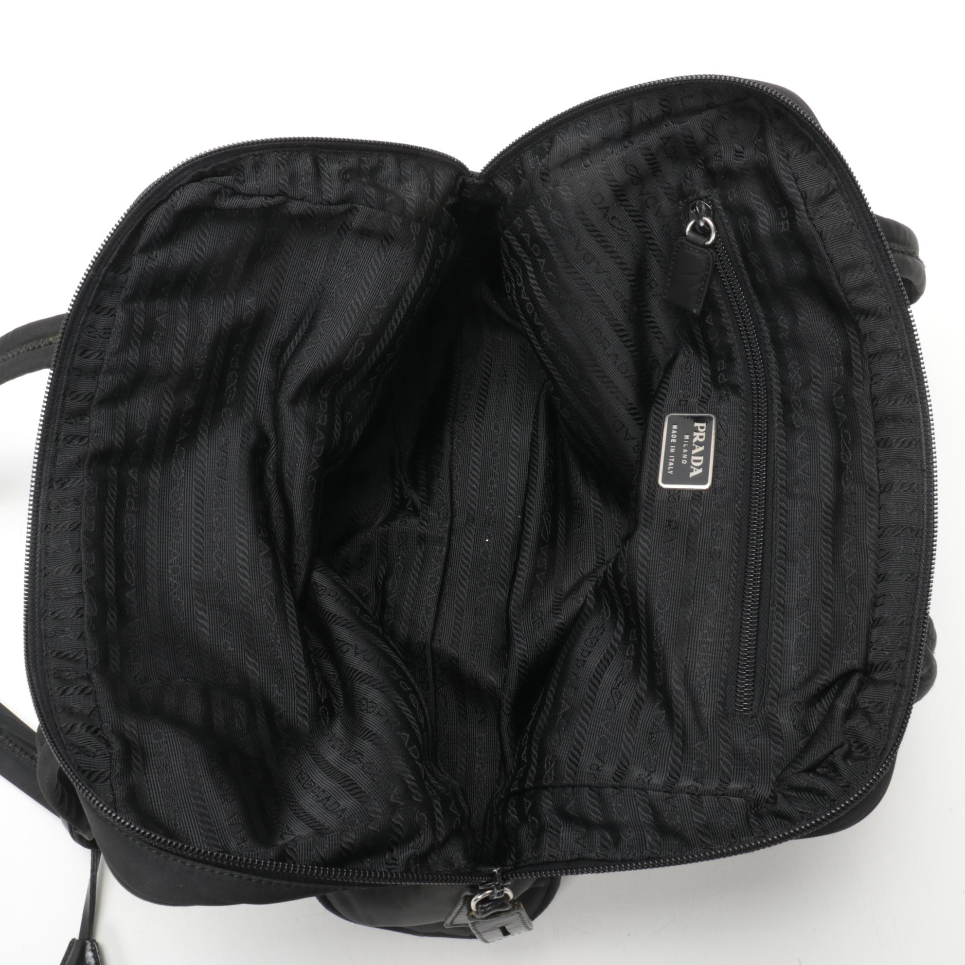 Prada Shoulder Bag in Black Tessuto Nylon