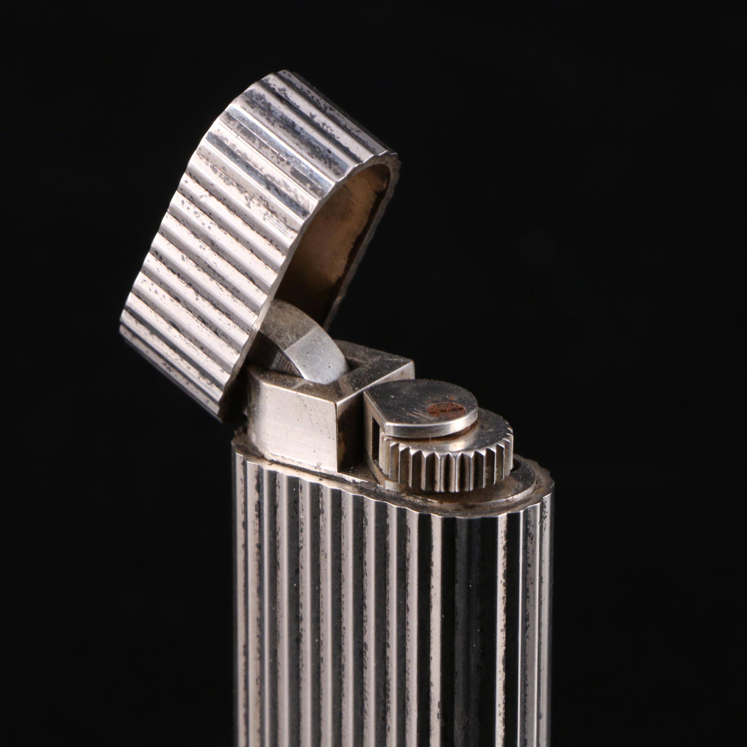 Cartier Silver Plate Lighter, Mid to Late 20th Century