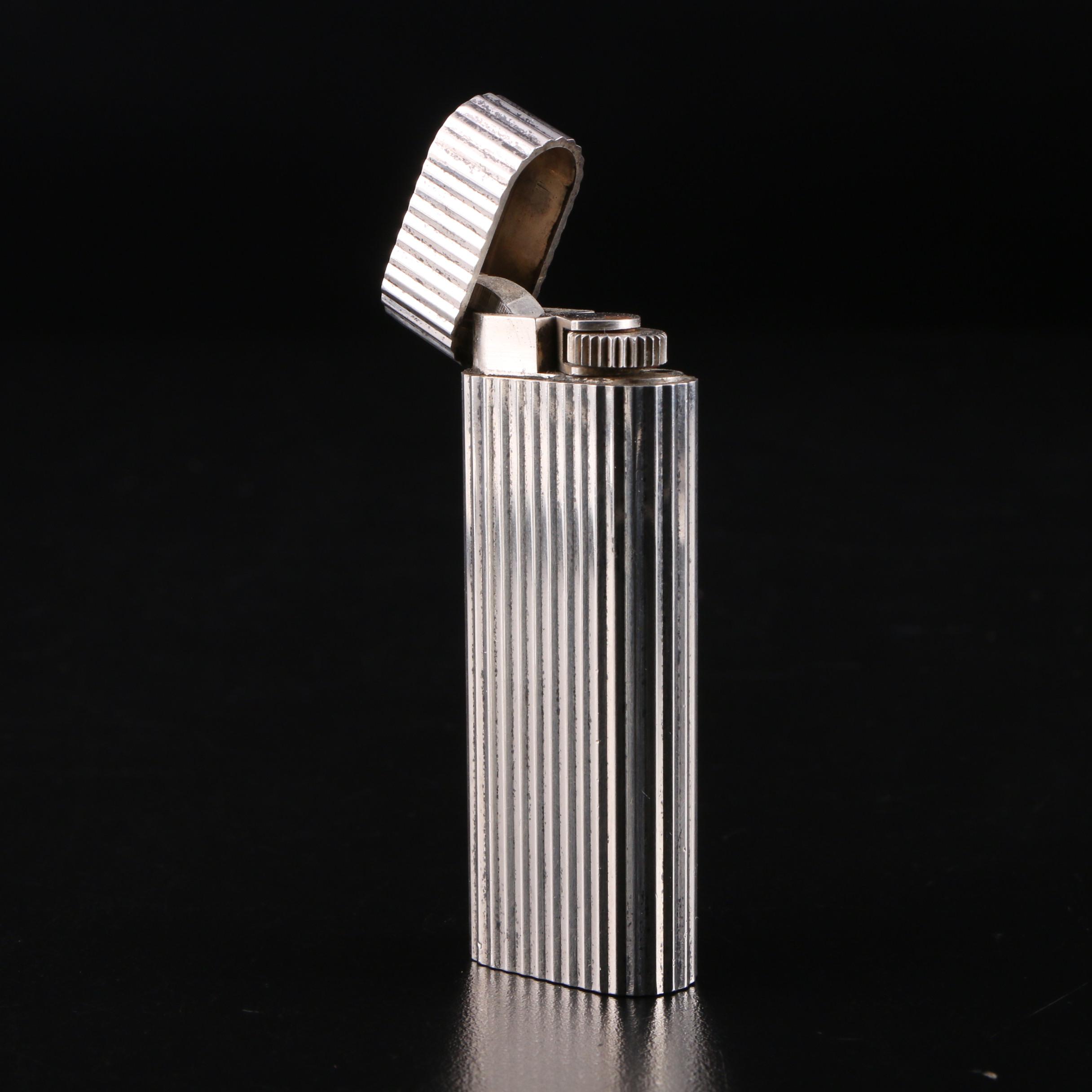 Cartier Silver Plate Lighter, Mid to Late 20th Century