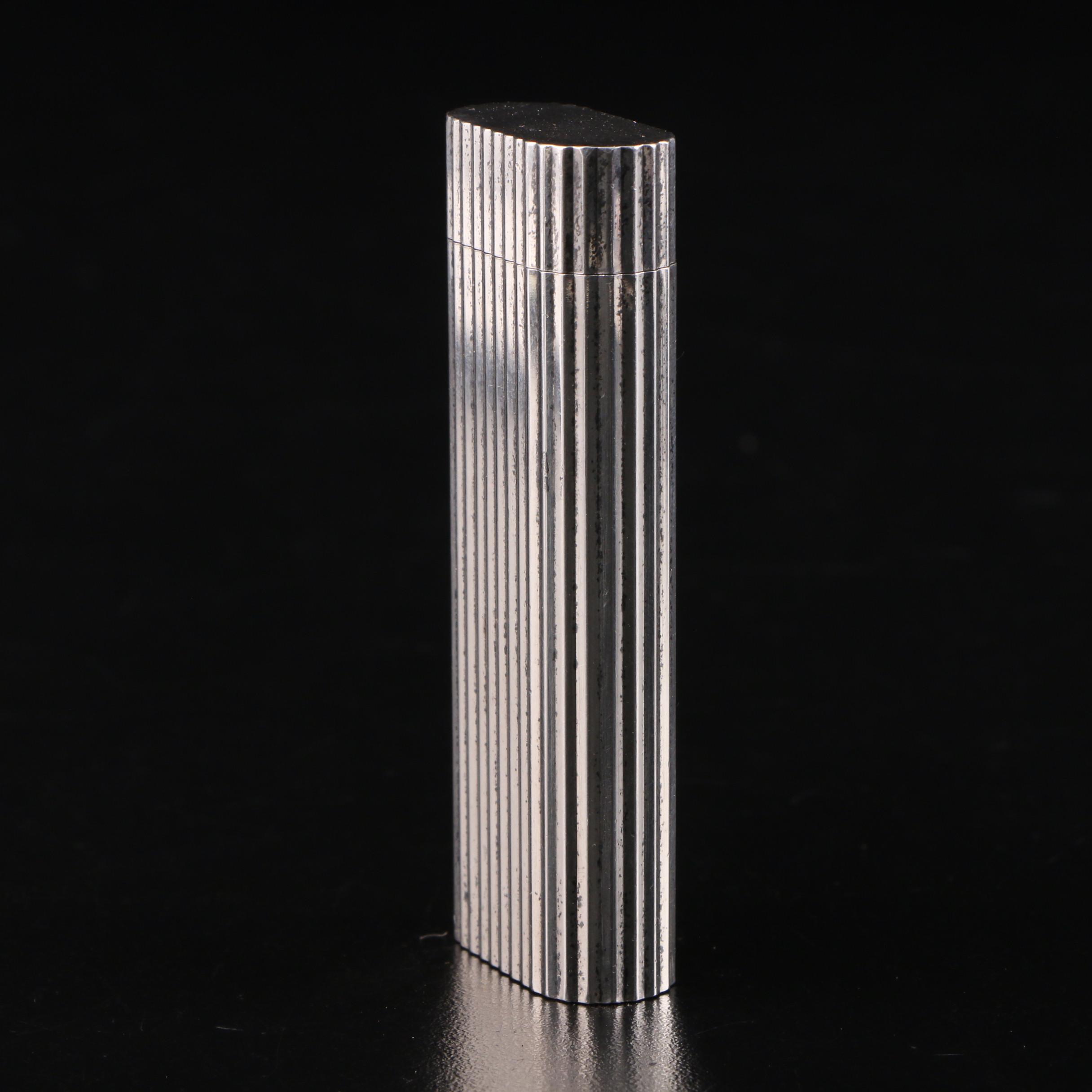 Cartier Silver Plate Lighter, Mid to Late 20th Century